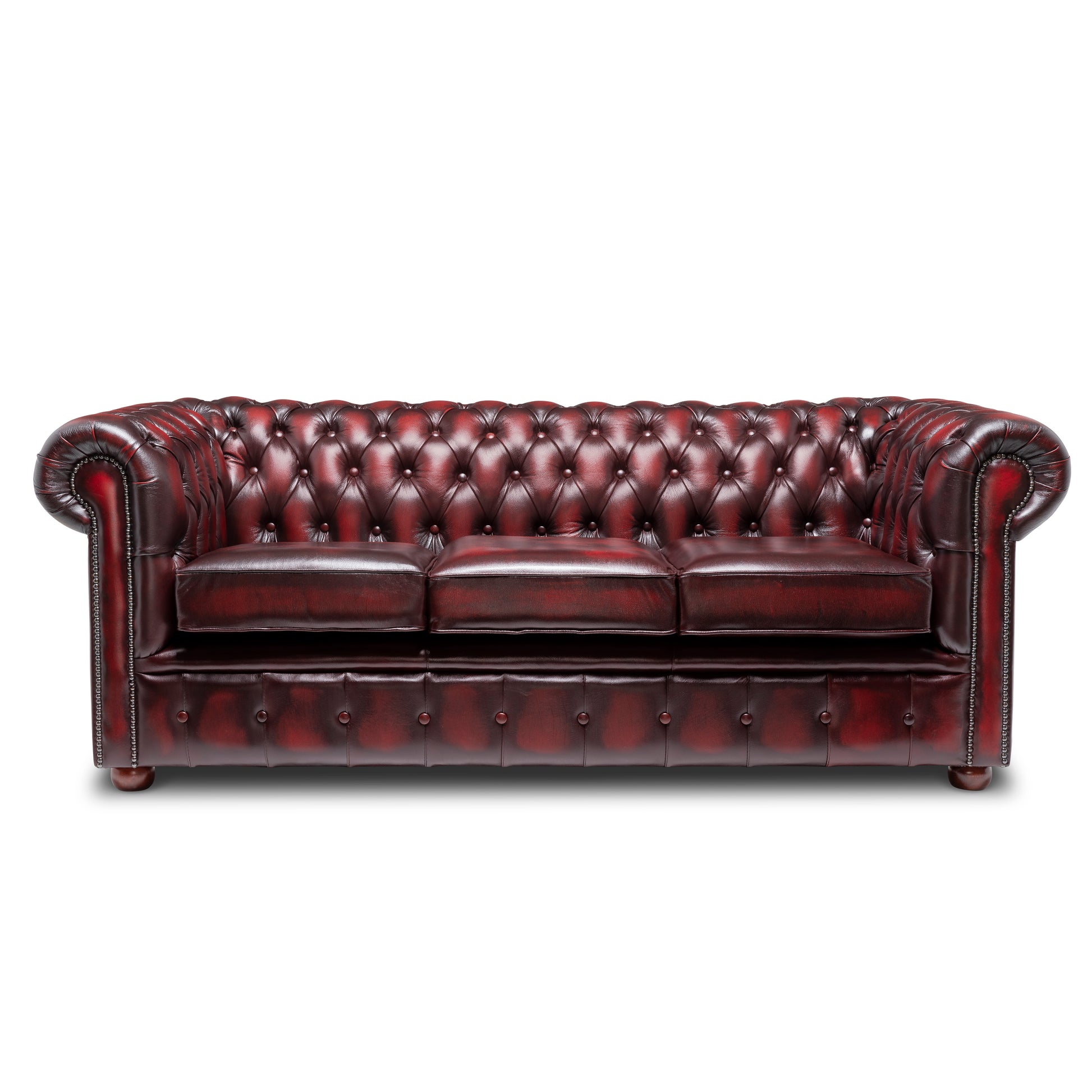 Hemingway Chesterfield Sofa Antique Wine Leather