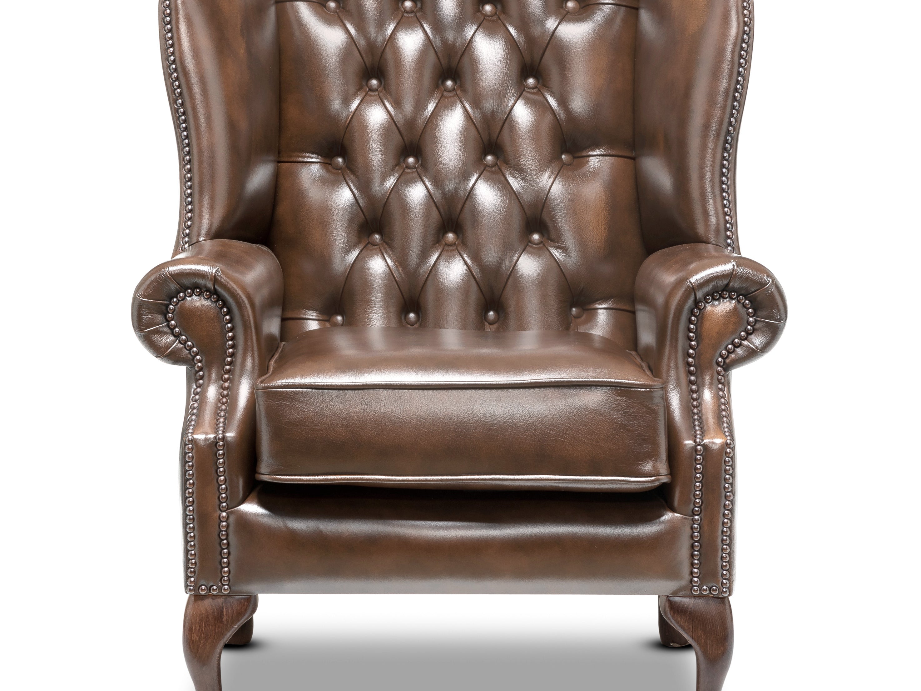 Harrington Chesterfield Armchair Antique Autumn Tan Leather