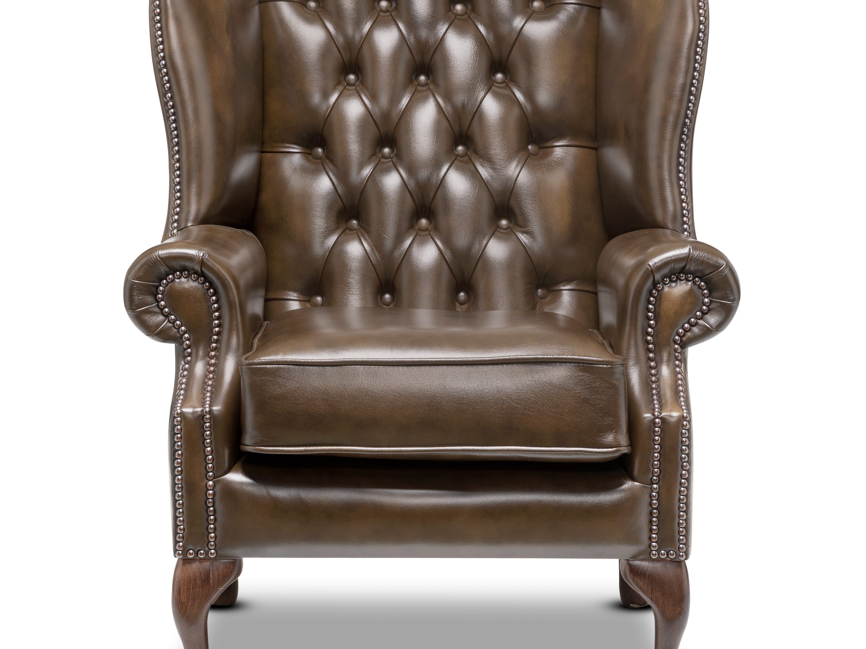 Harrington Chesterfield Armchair Antique Harvest Gold Leather