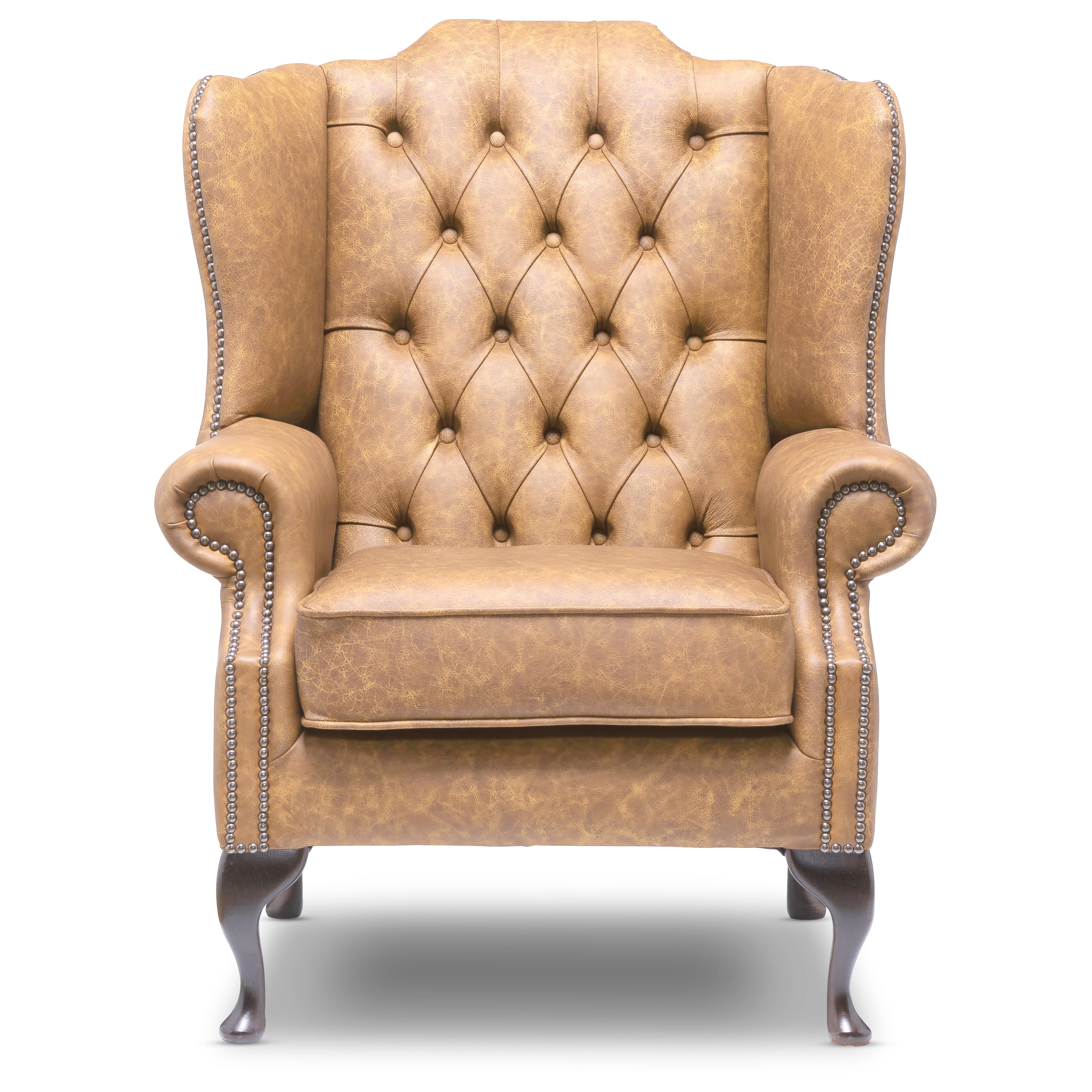 Harrington Chesterfield Armchair Apache Biscuit Leather