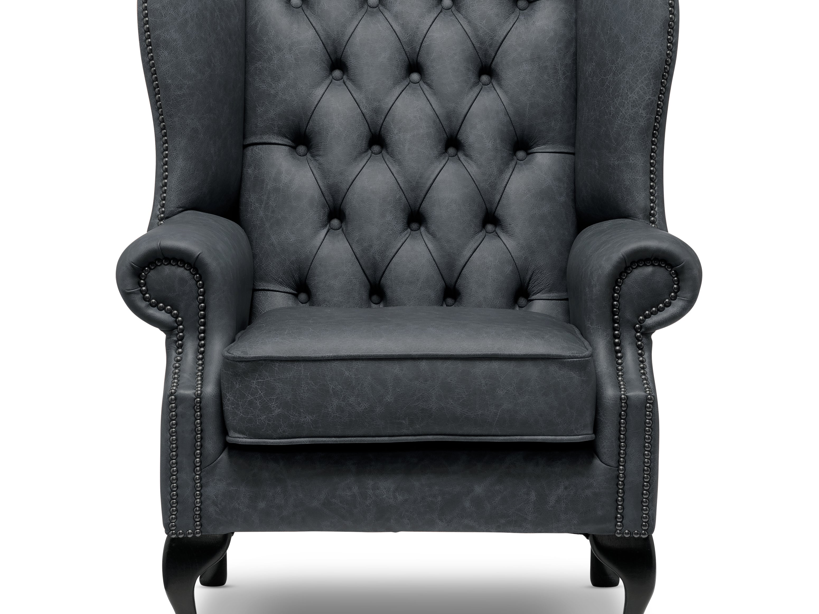 Harrington Chesterfield Armchair Apache Ocean Leather