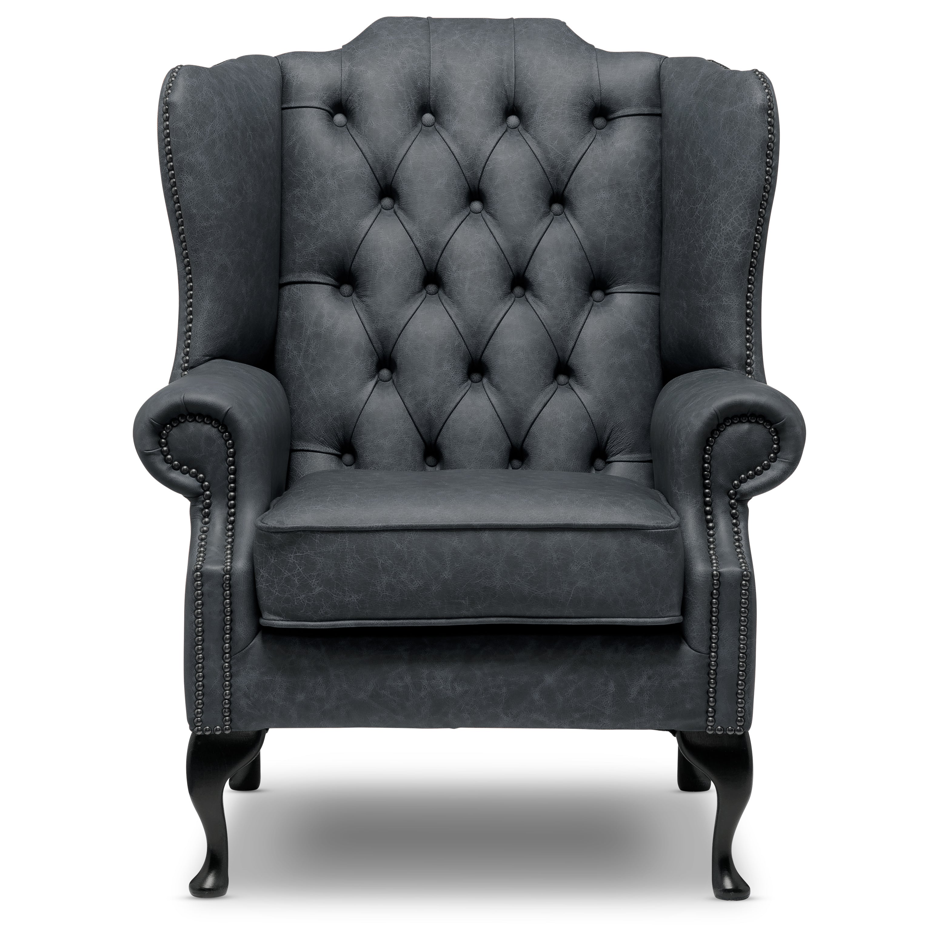 Harrington Chesterfield Armchair Apache Ocean Leather