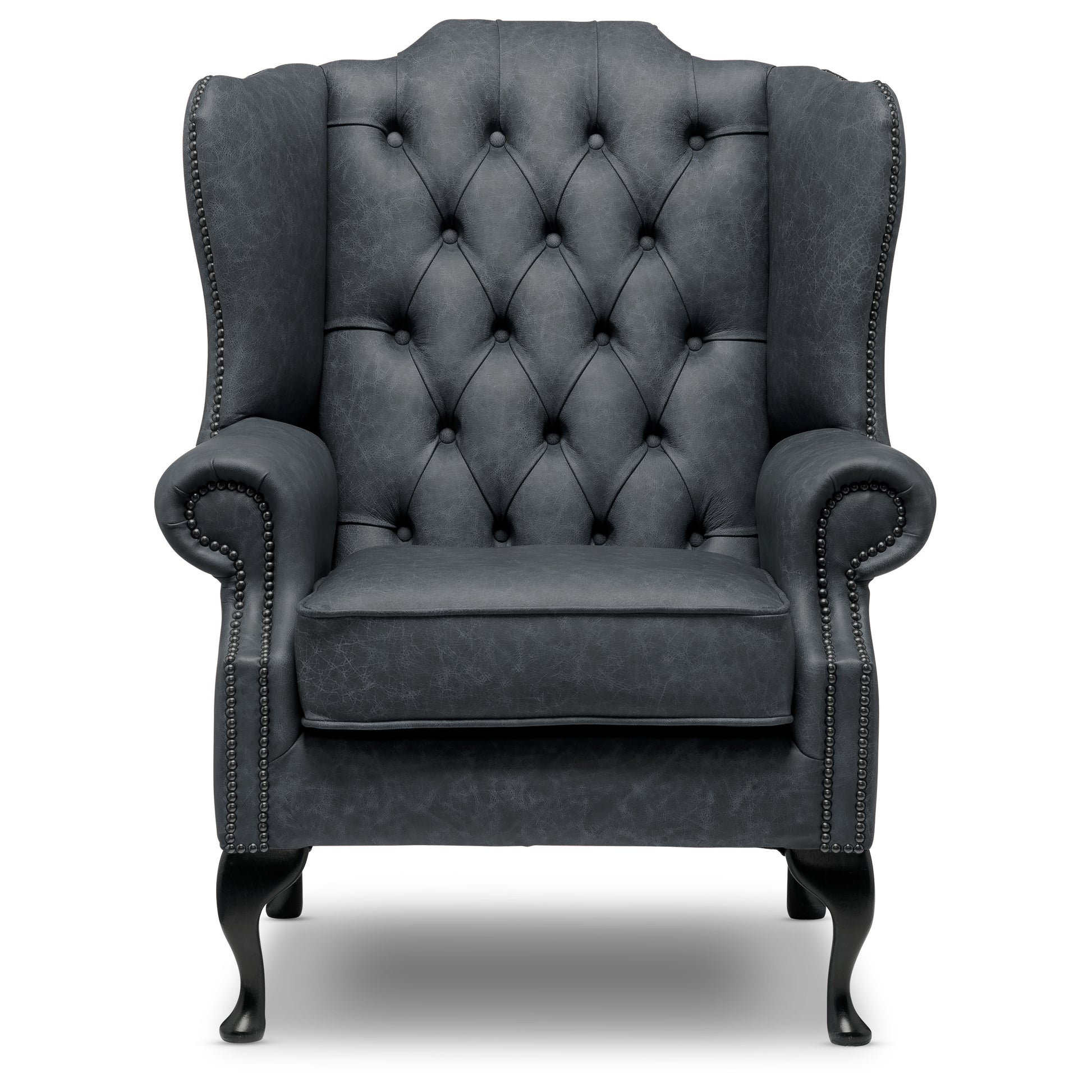 Harrington Chesterfield Armchair Apache Ocean Leather