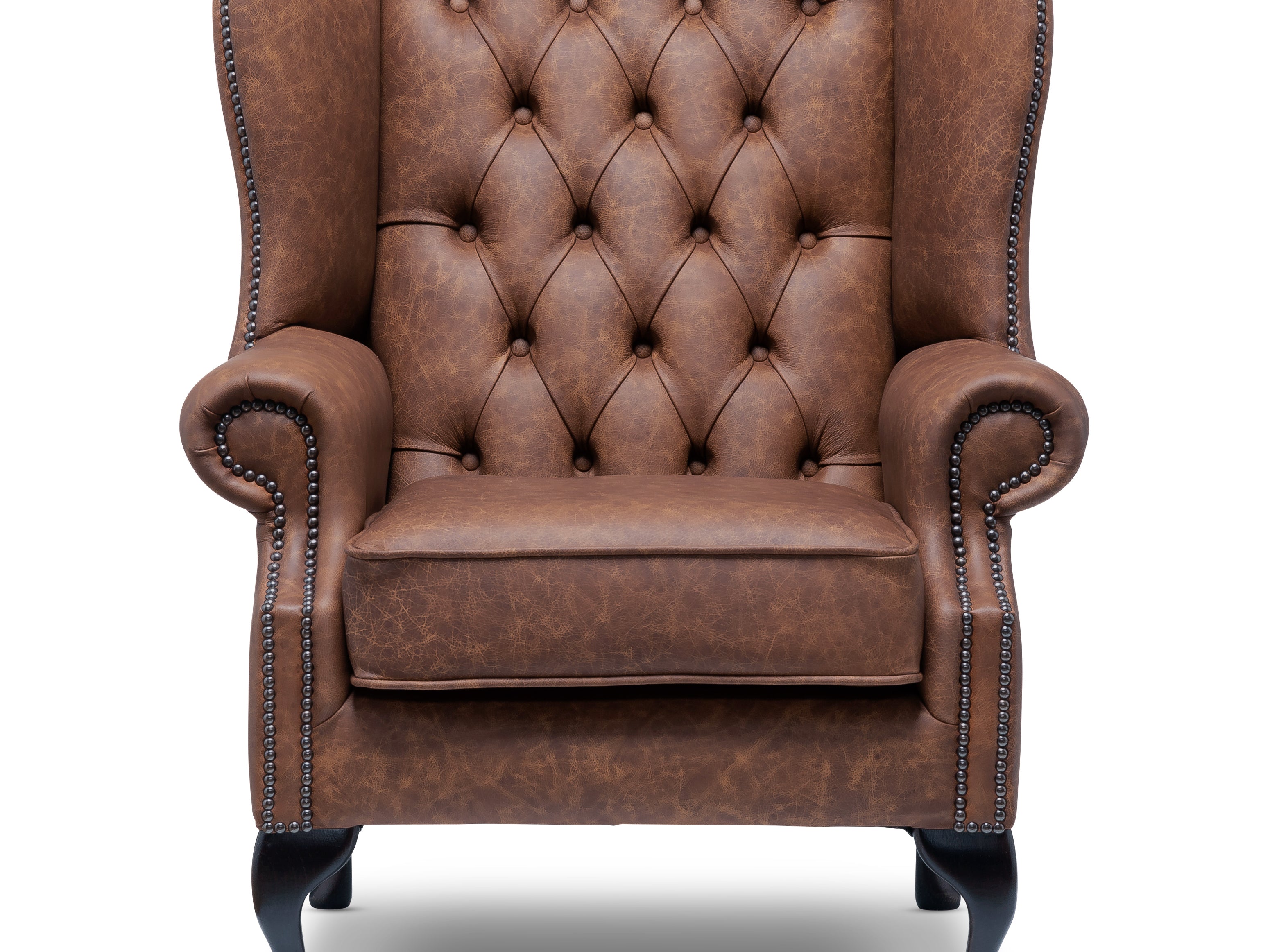 Harrington Chesterfield Armchair Apache Rum Leather