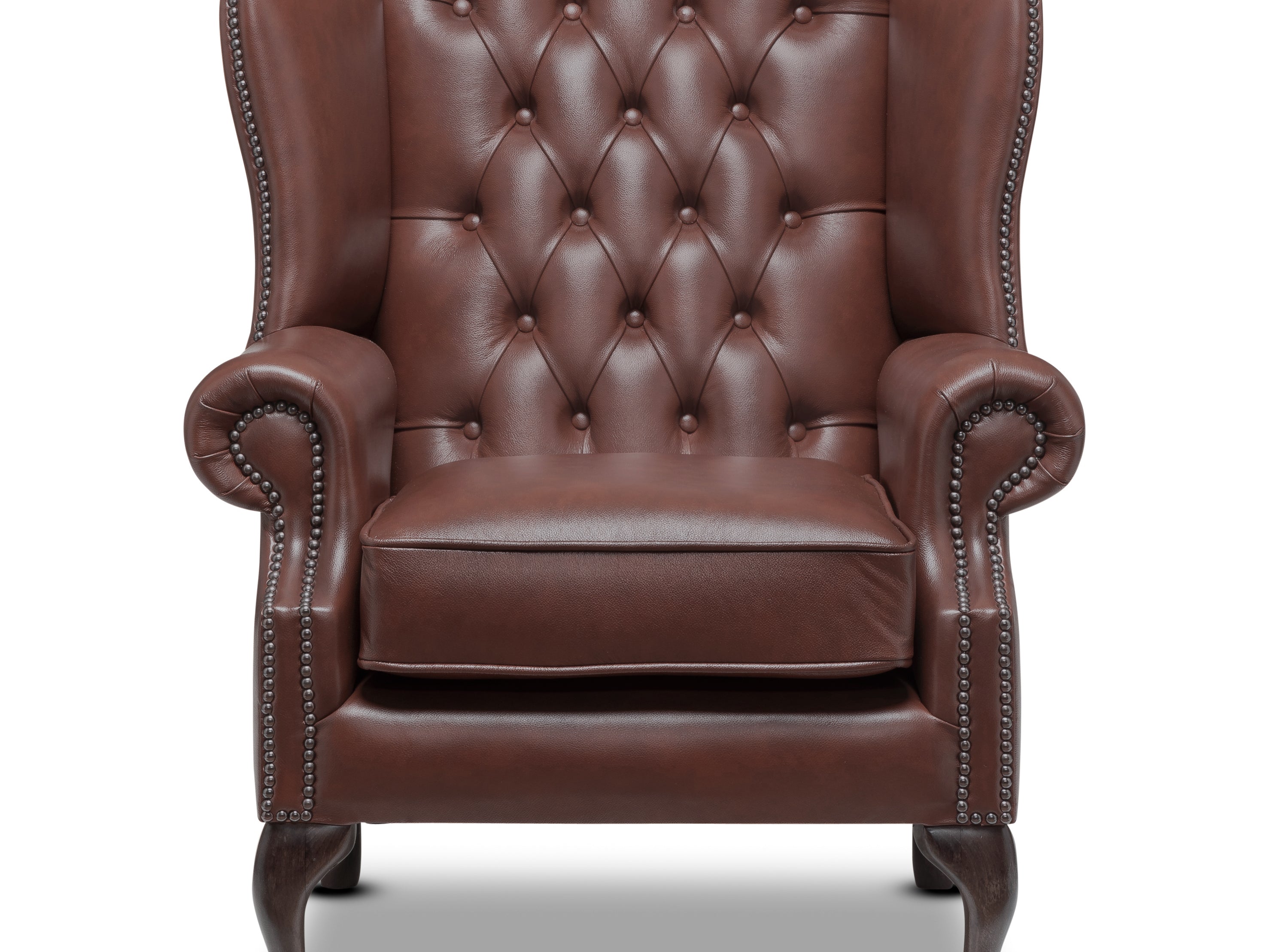 Harrington Chesterfield Armchair Old English Ebony Leather