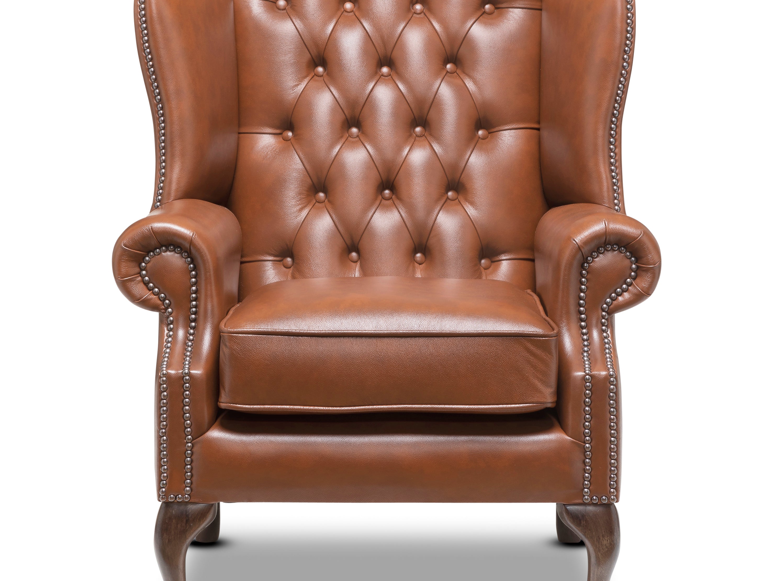 Harrington Chesterfield Armchair Old English Tan Leather