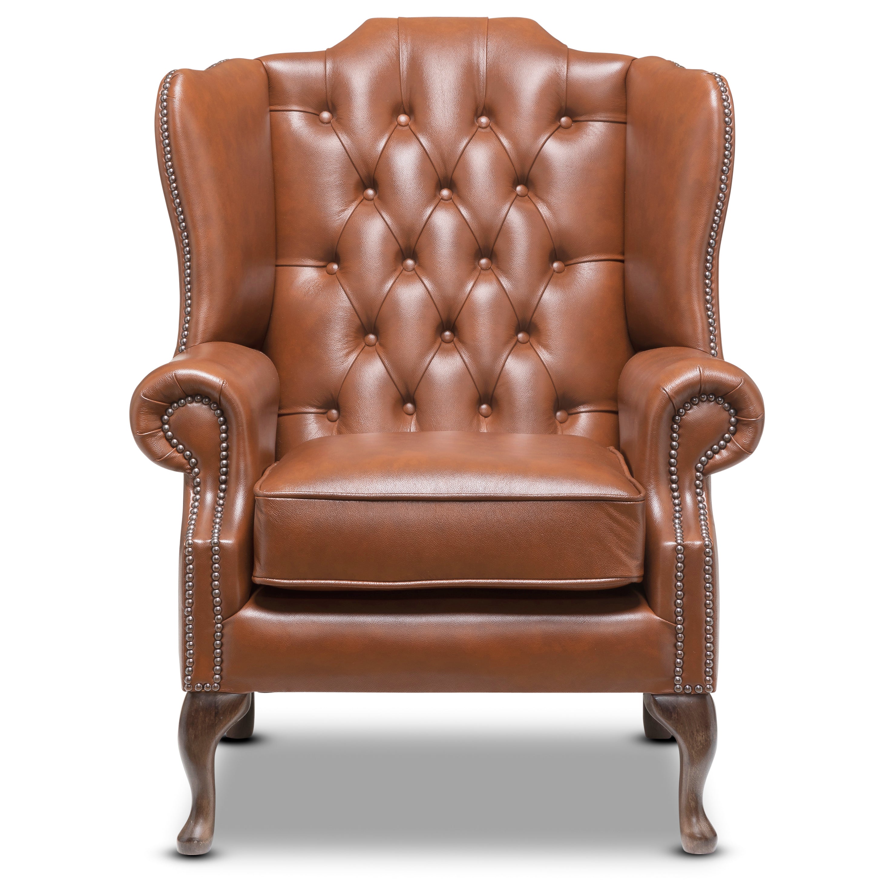 Harrington Chesterfield Armchair Old English Tan Leather