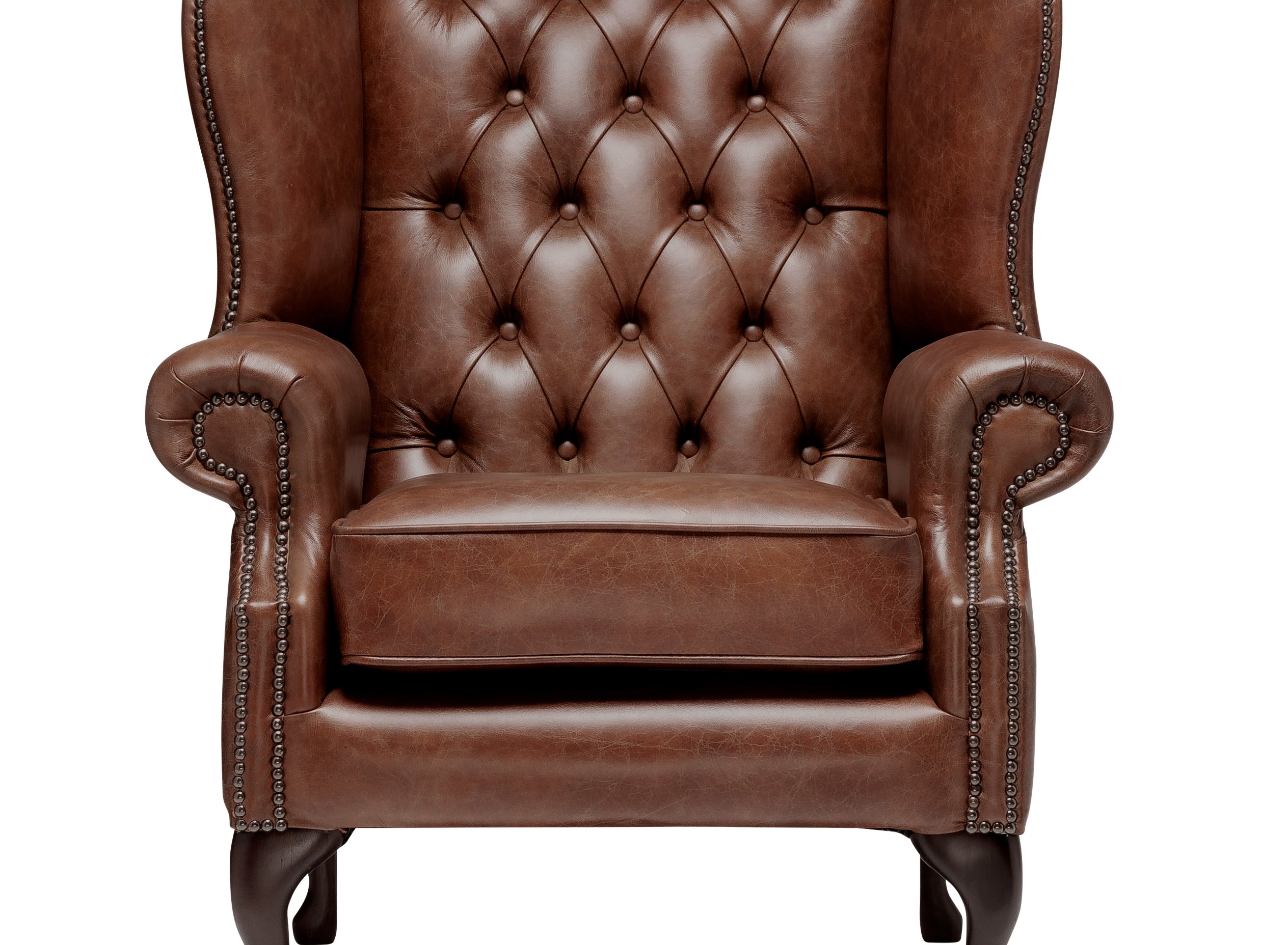 Harrington Chesterfield Armchair Vintage Chestnut Leather