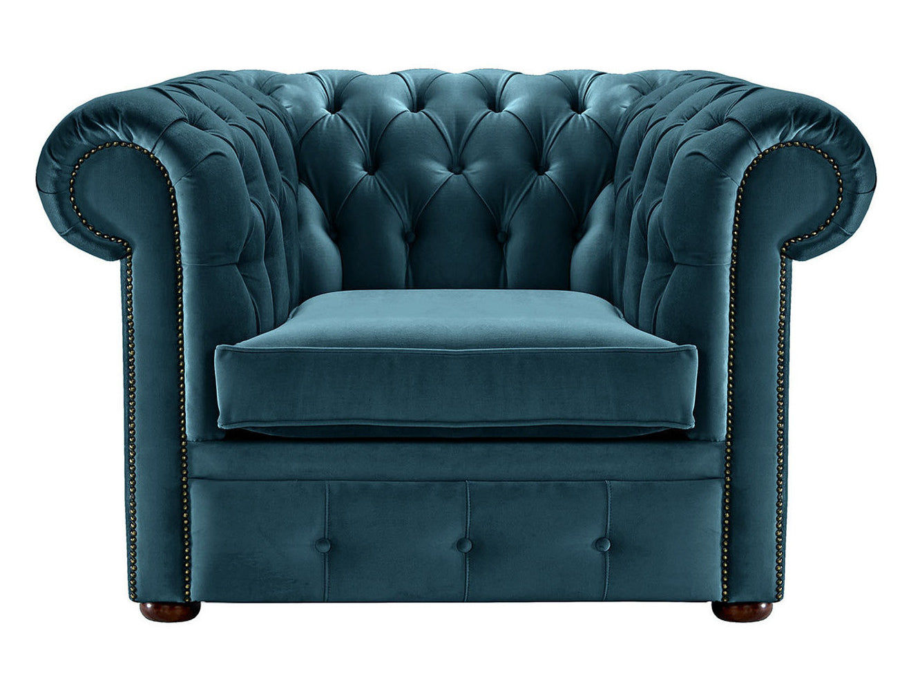 Hemingway Chesterfield Club Chair Allure Blue Velvet