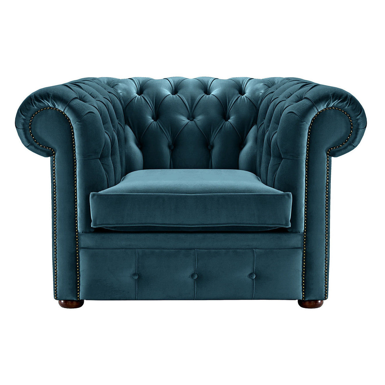 Hemingway Chesterfield Club Chair Allure Blue Velvet