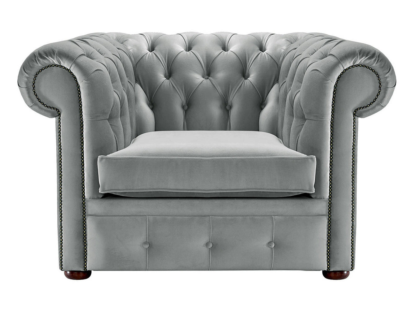 Hemingway Chesterfield Club Chair Allure Grey Velvet