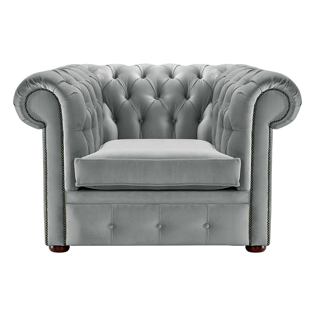 Hemingway Chesterfield Club Chair Allure Grey Velvet