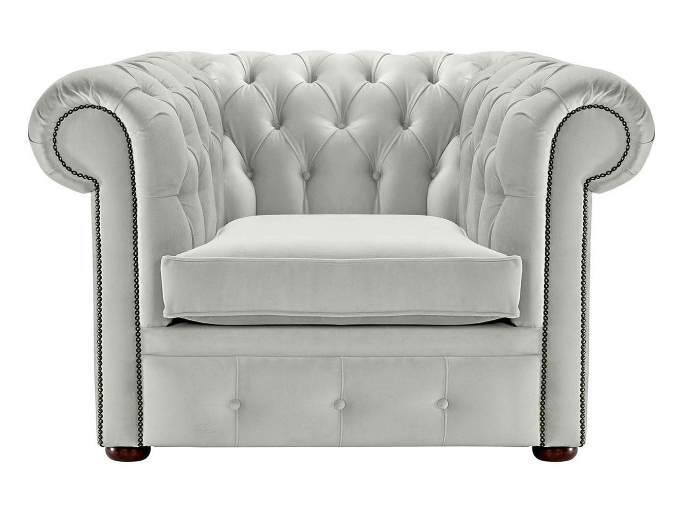 Hemingway Chesterfield Club Chair Allure Silver Velvet