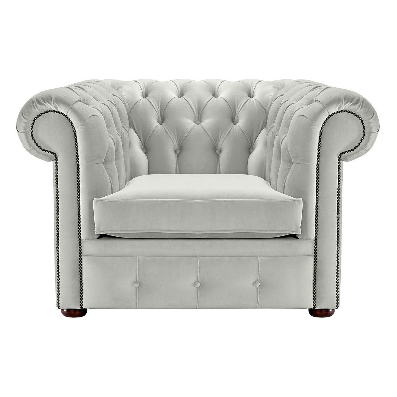 Hemingway Chesterfield Club Chair Allure Silver Velvet