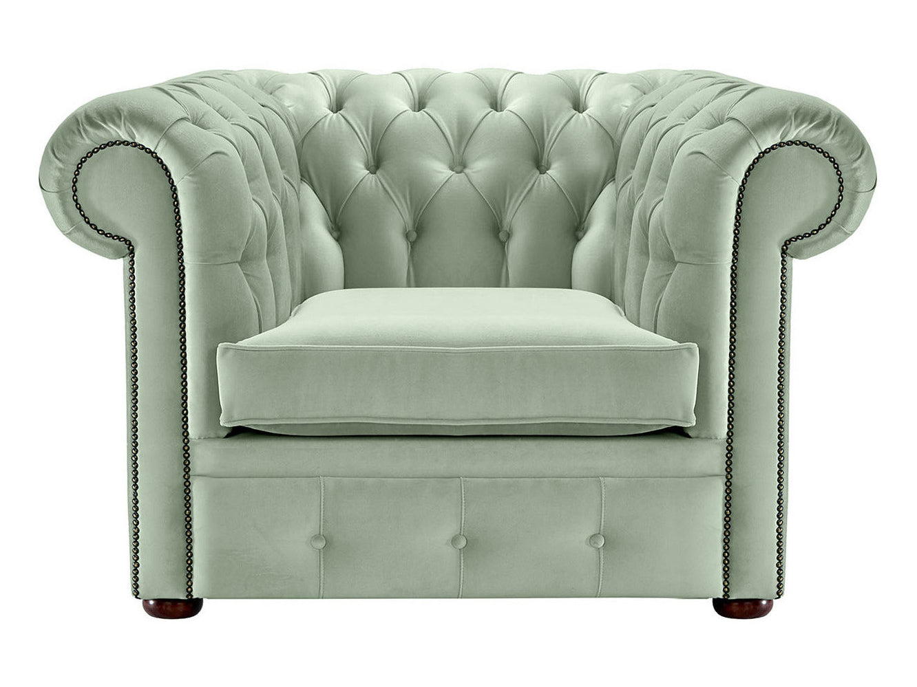 Hemingway Chesterfield Club Chair Allure Sky Velvet