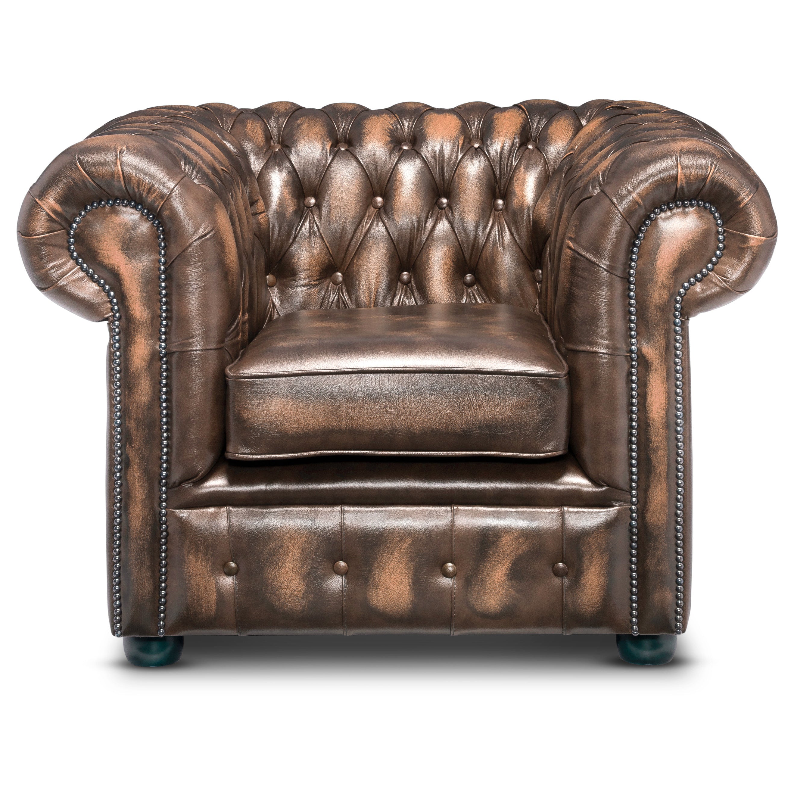 Hemingway Chesterfield Club Chair Antique Autumn Tan Leather