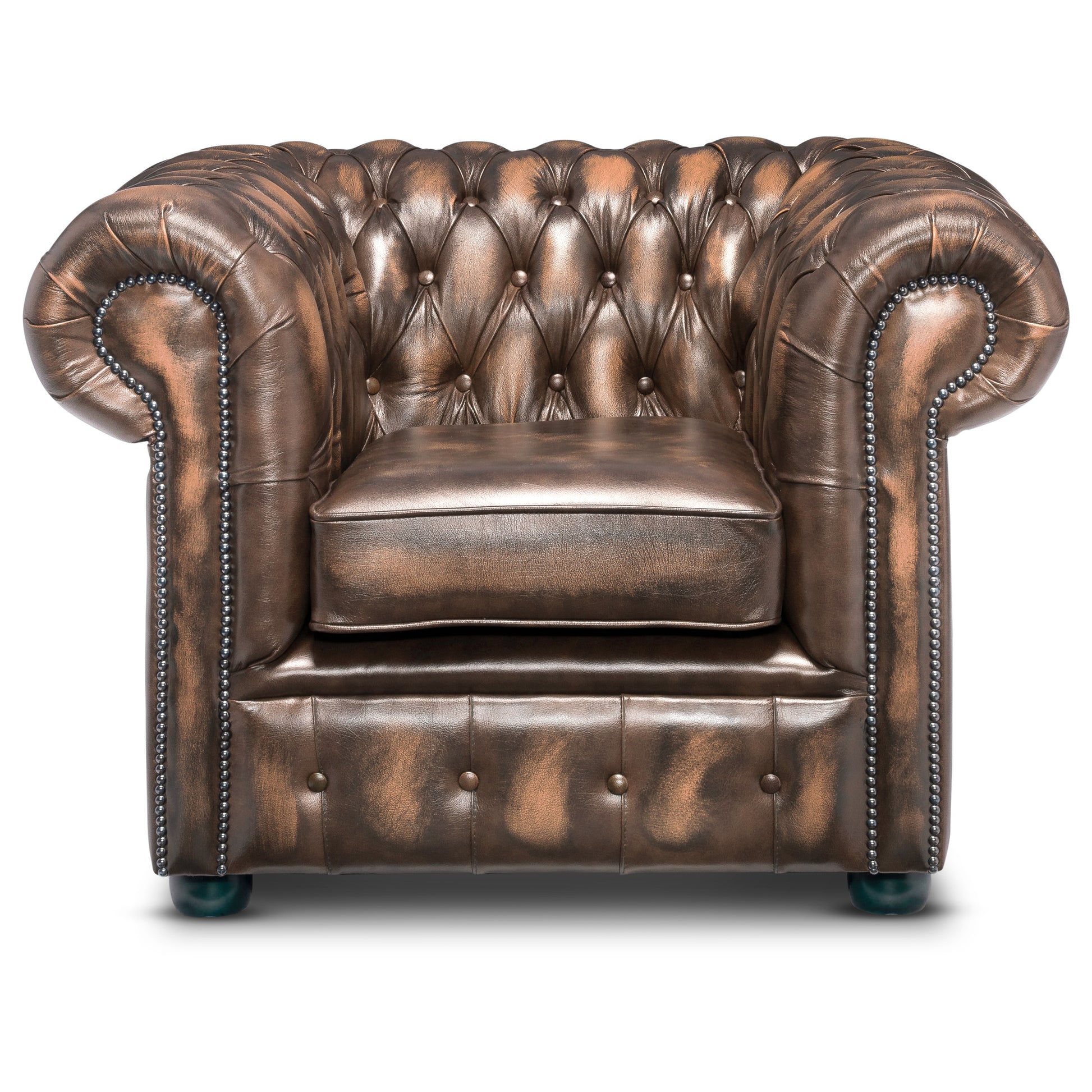 Hemingway Chesterfield Club Chair Antique Autumn Tan Leather