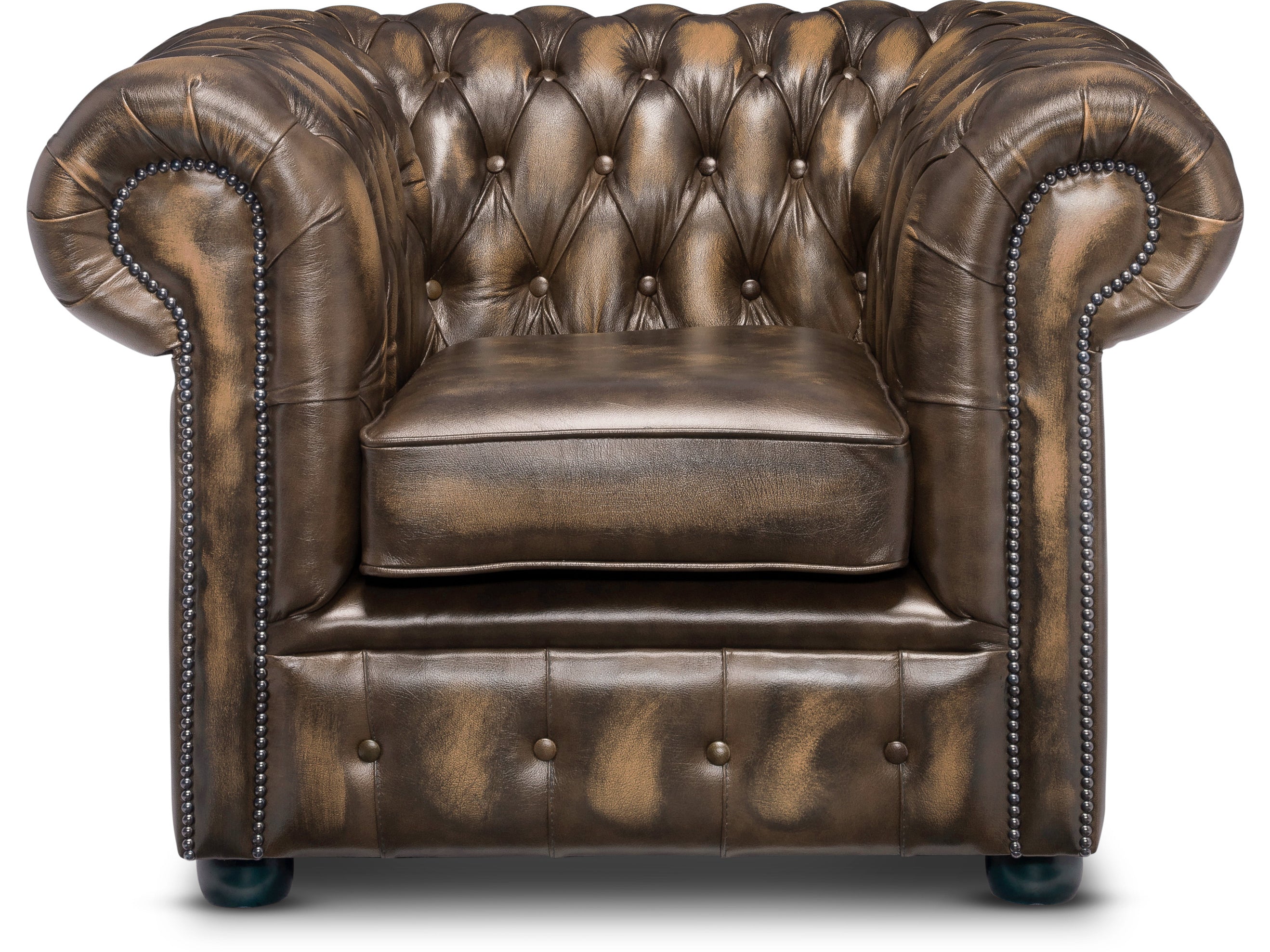 Hemingway Chesterfield Club Chair Antique Harvest Gold Leather