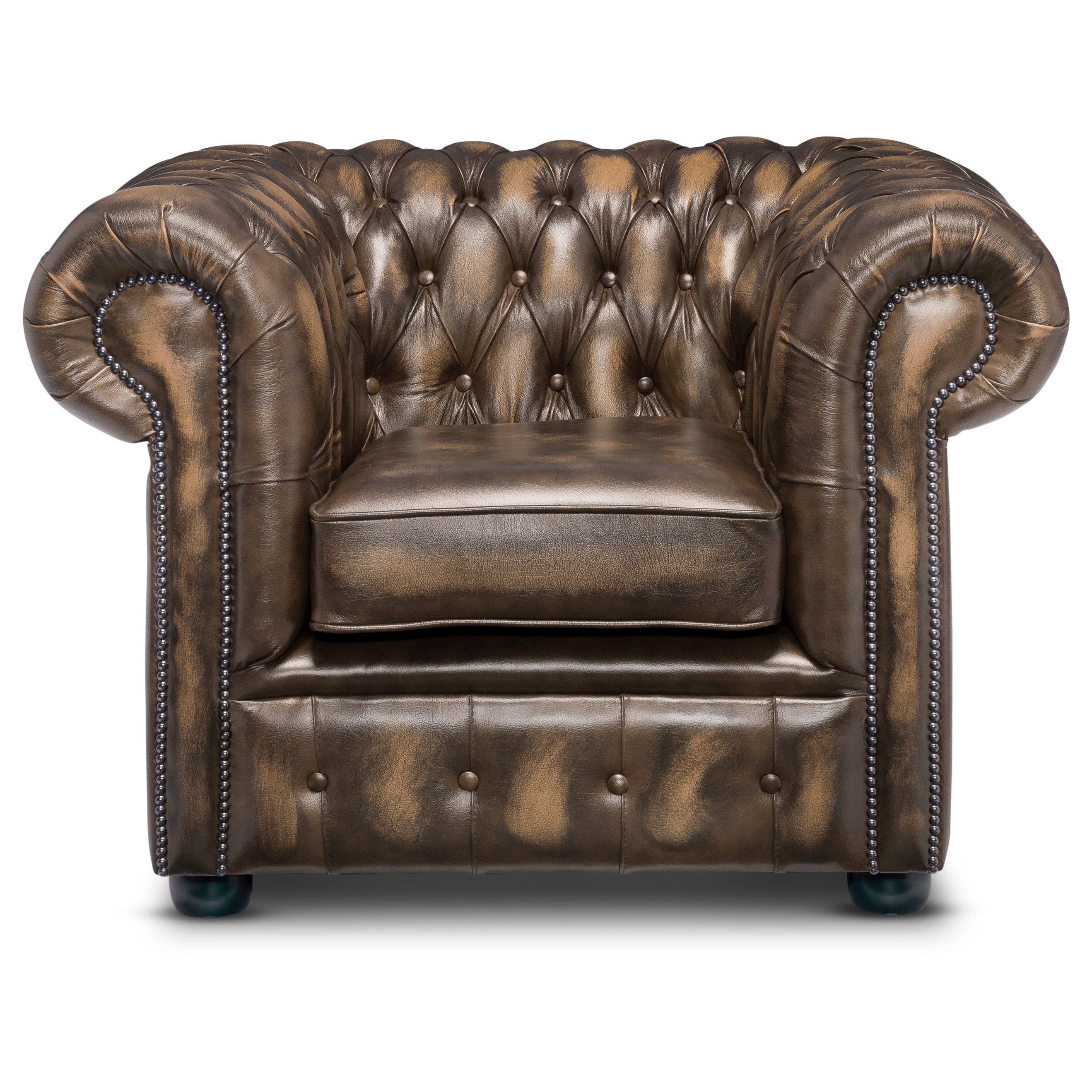 Hemingway Chesterfield Club Chair Antique Harvest Gold Leather