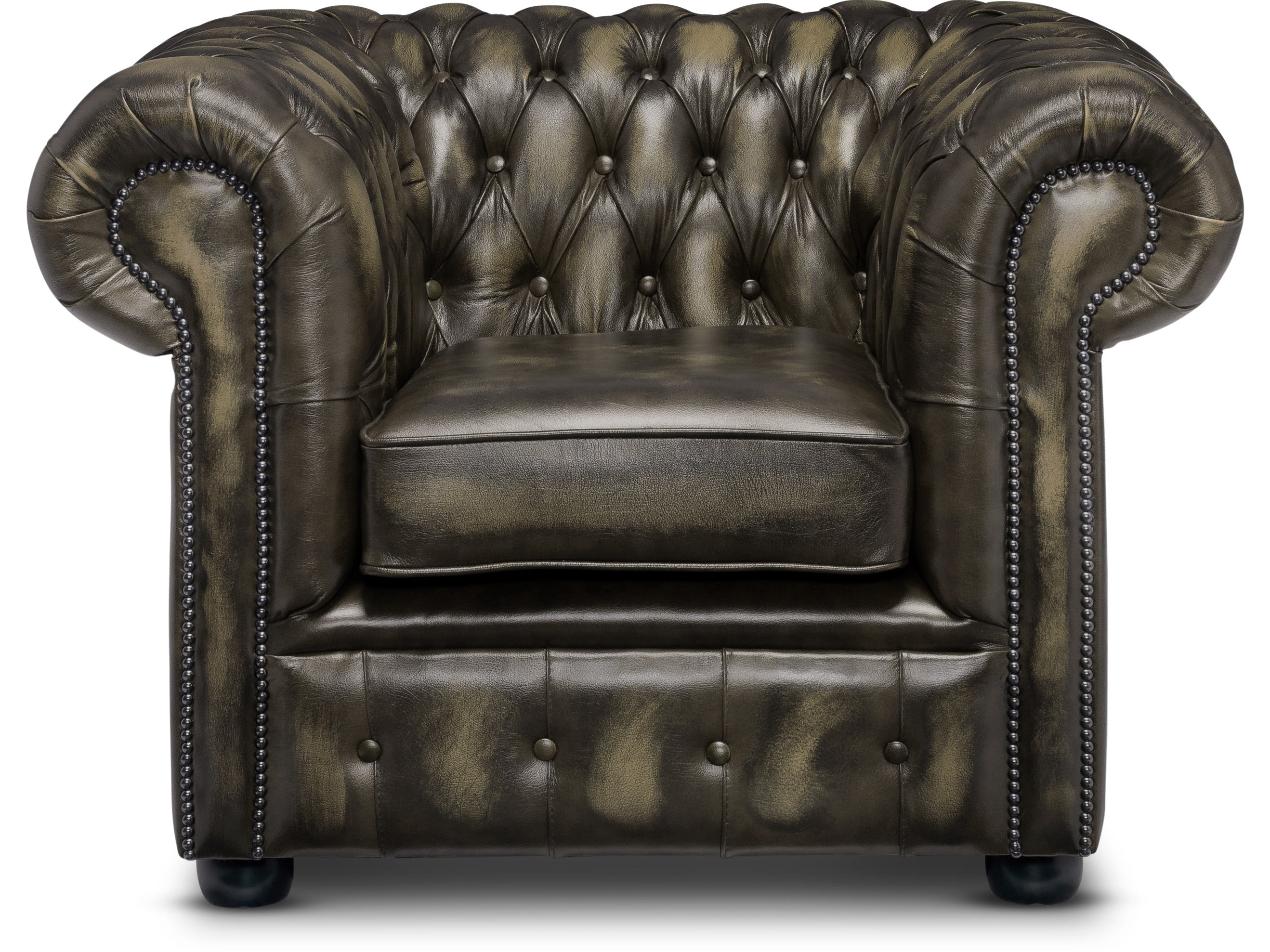 Hemingway Chesterfield Club Chair Antique Olive Leather