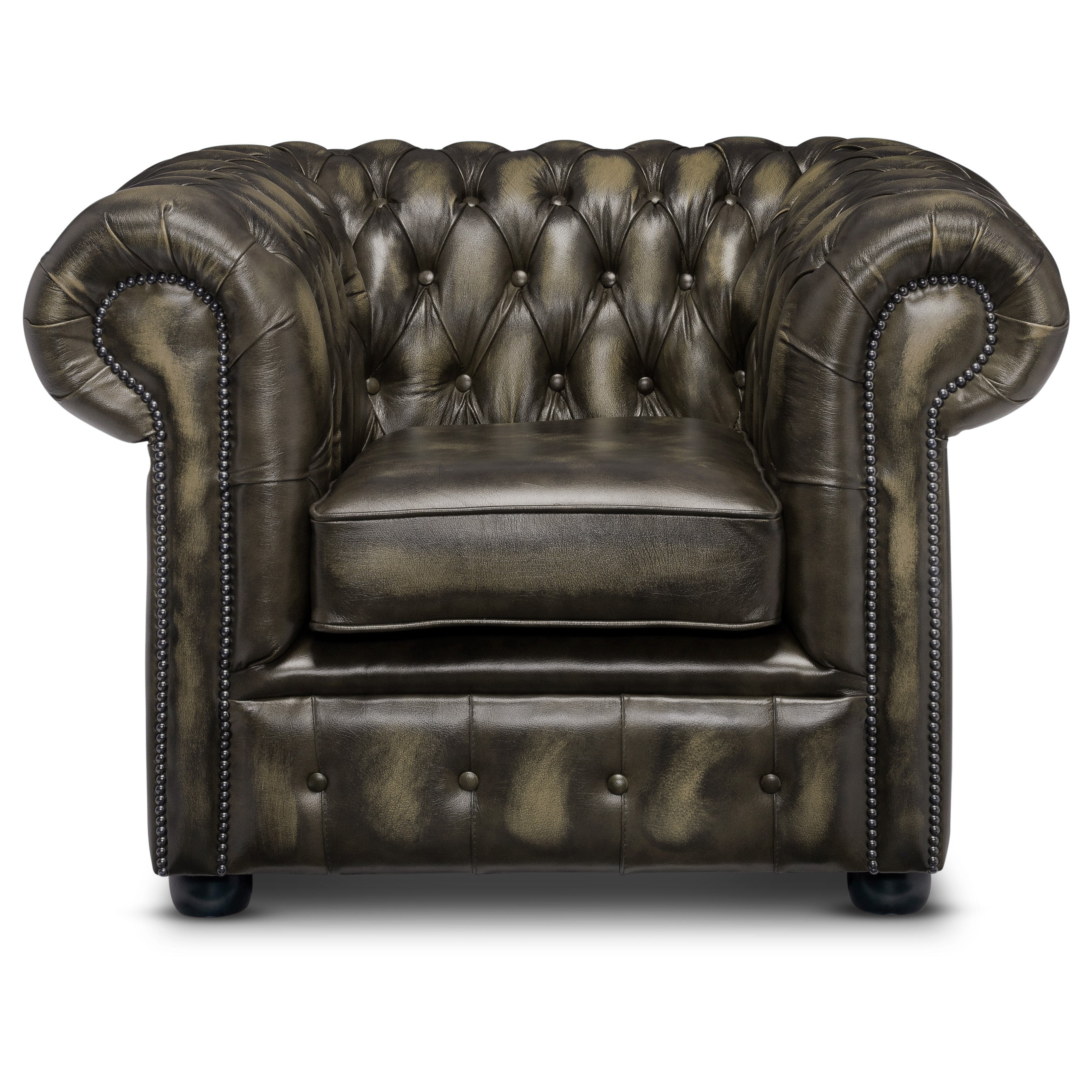 Hemingway Chesterfield Club Chair Antique Olive Leather
