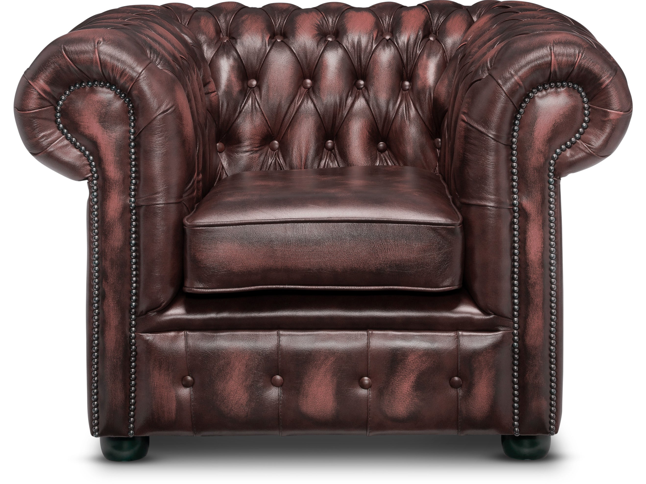 Hemingway Chesterfield Club Chair Antique Wine Leather
