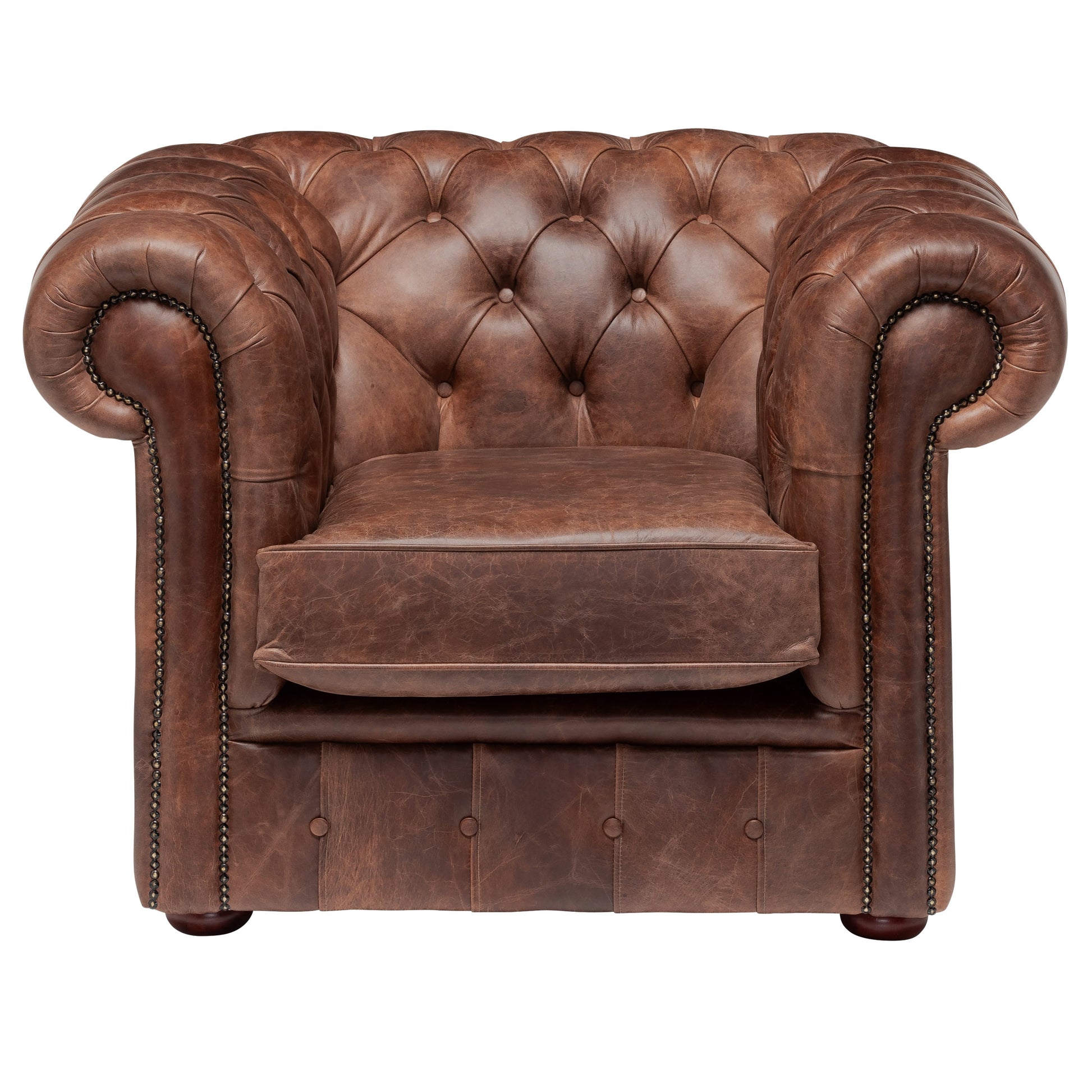 Hemingway Chesterfield Club Chair Dune Hazel Leather