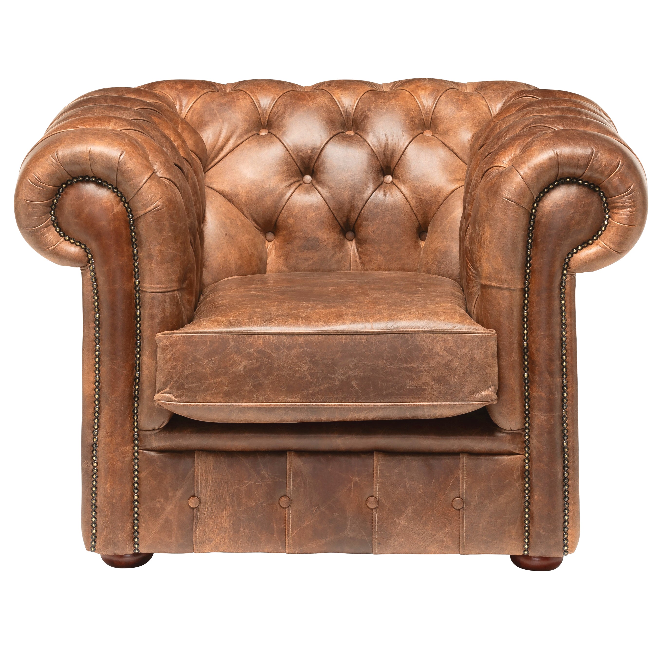 Hemingway Chesterfield Club Chair Dune Sand Leather