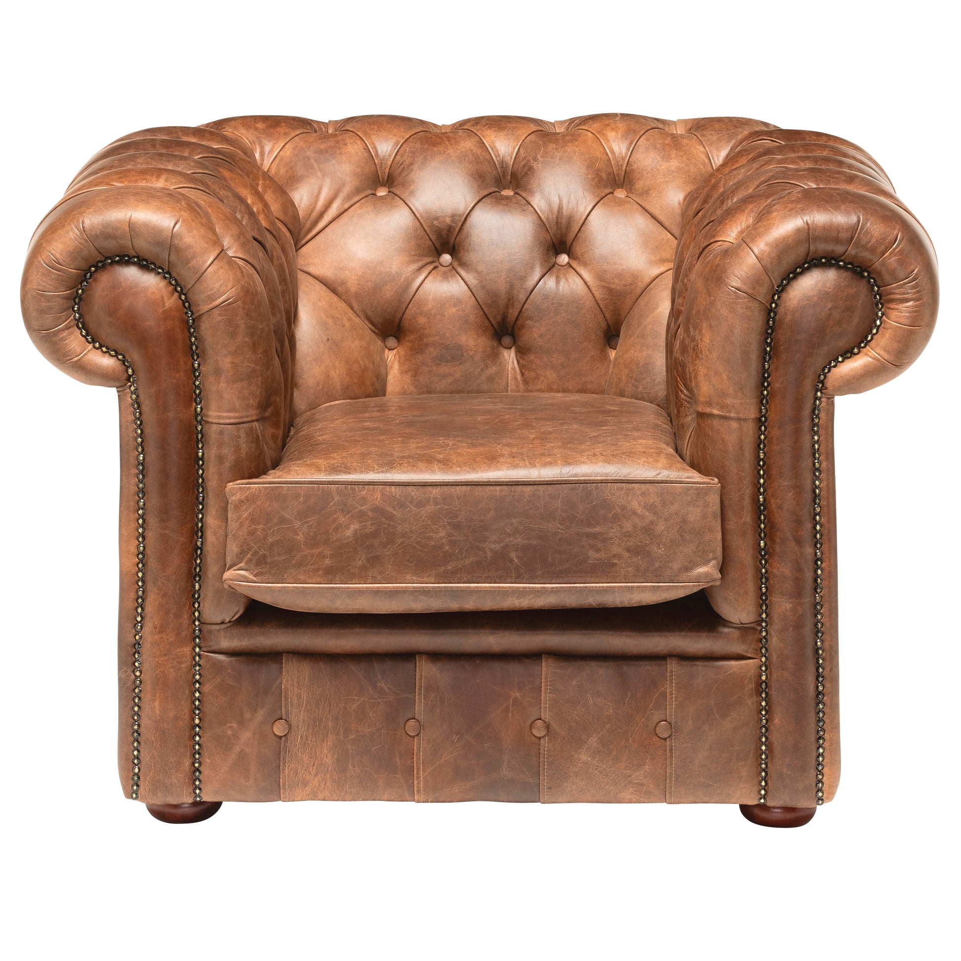 Hemingway Chesterfield Club Chair Dune Sand Leather