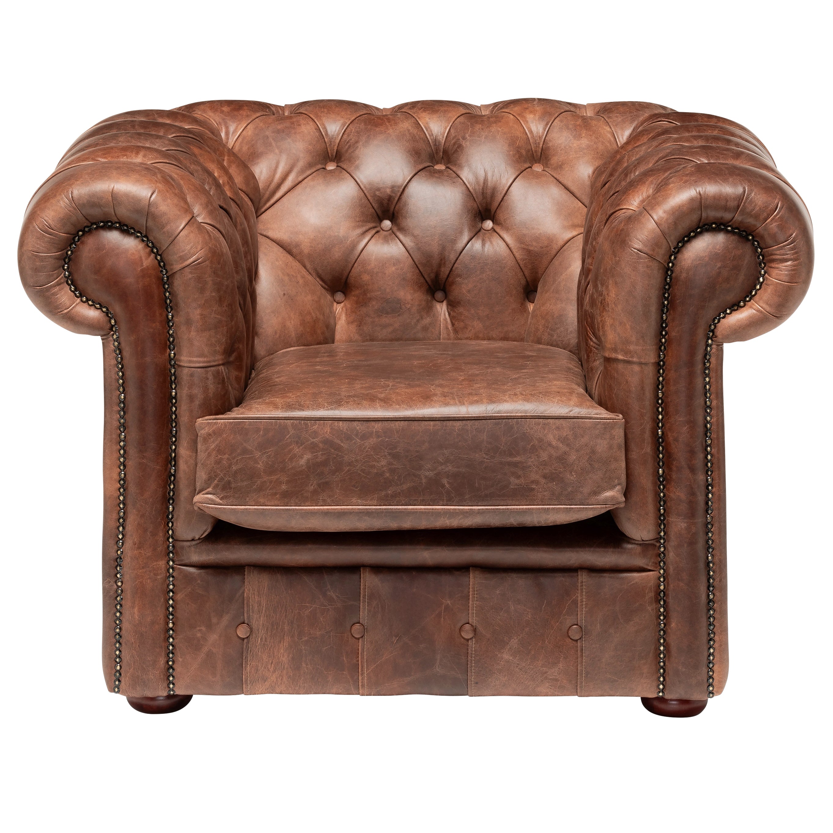 Hemingway Chesterfield Club Chair Dune Tan Leather
