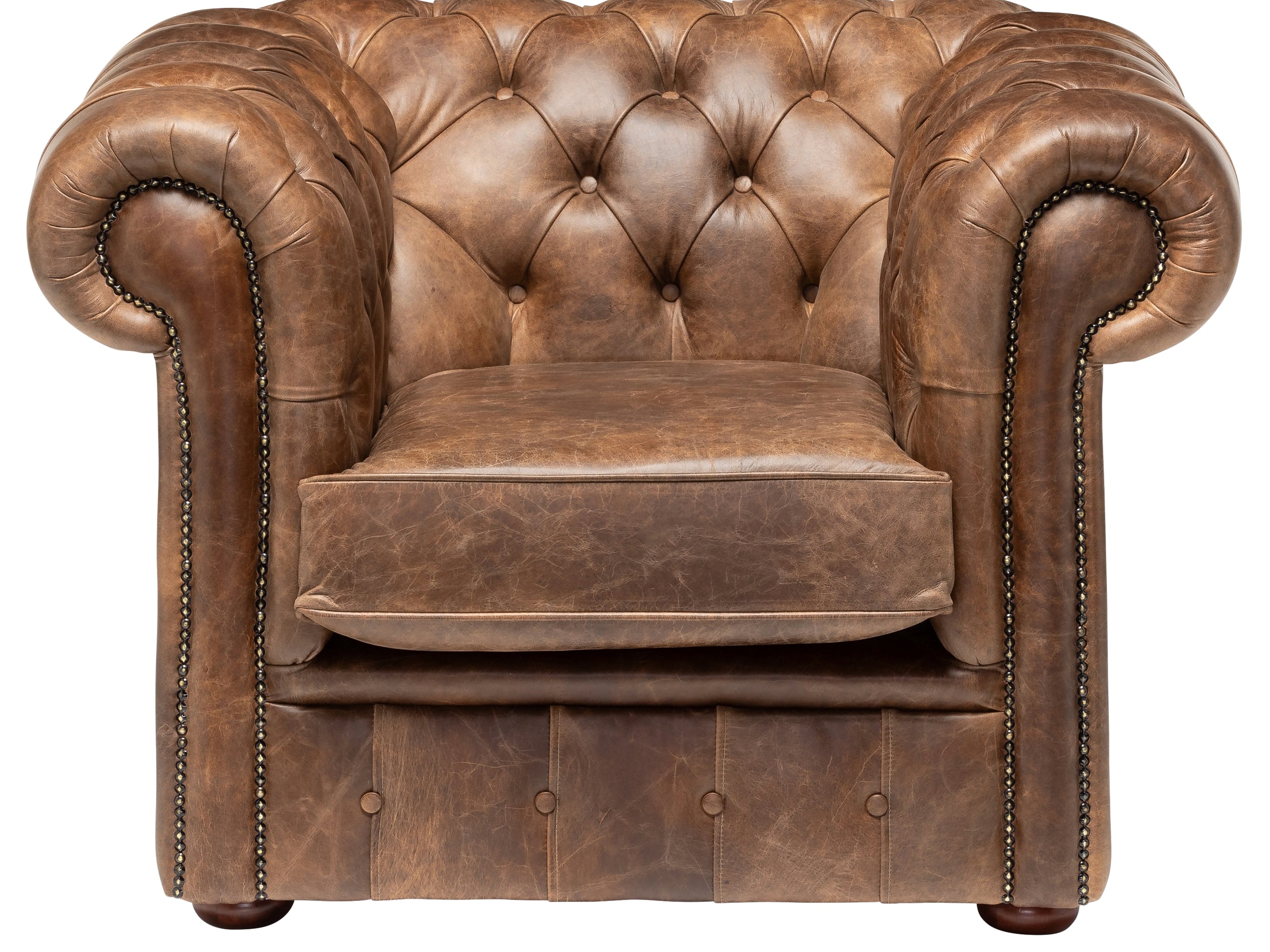 Hemingway Chesterfield Club Chair Dune Toffee Leather