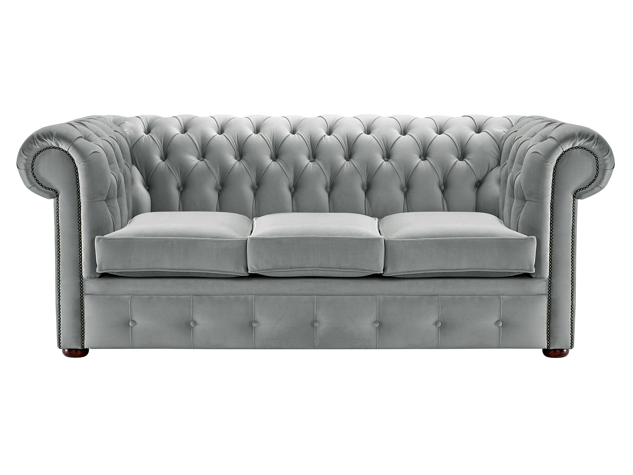 Hemingway Chesterfield Sofa Allure Grey Velvet