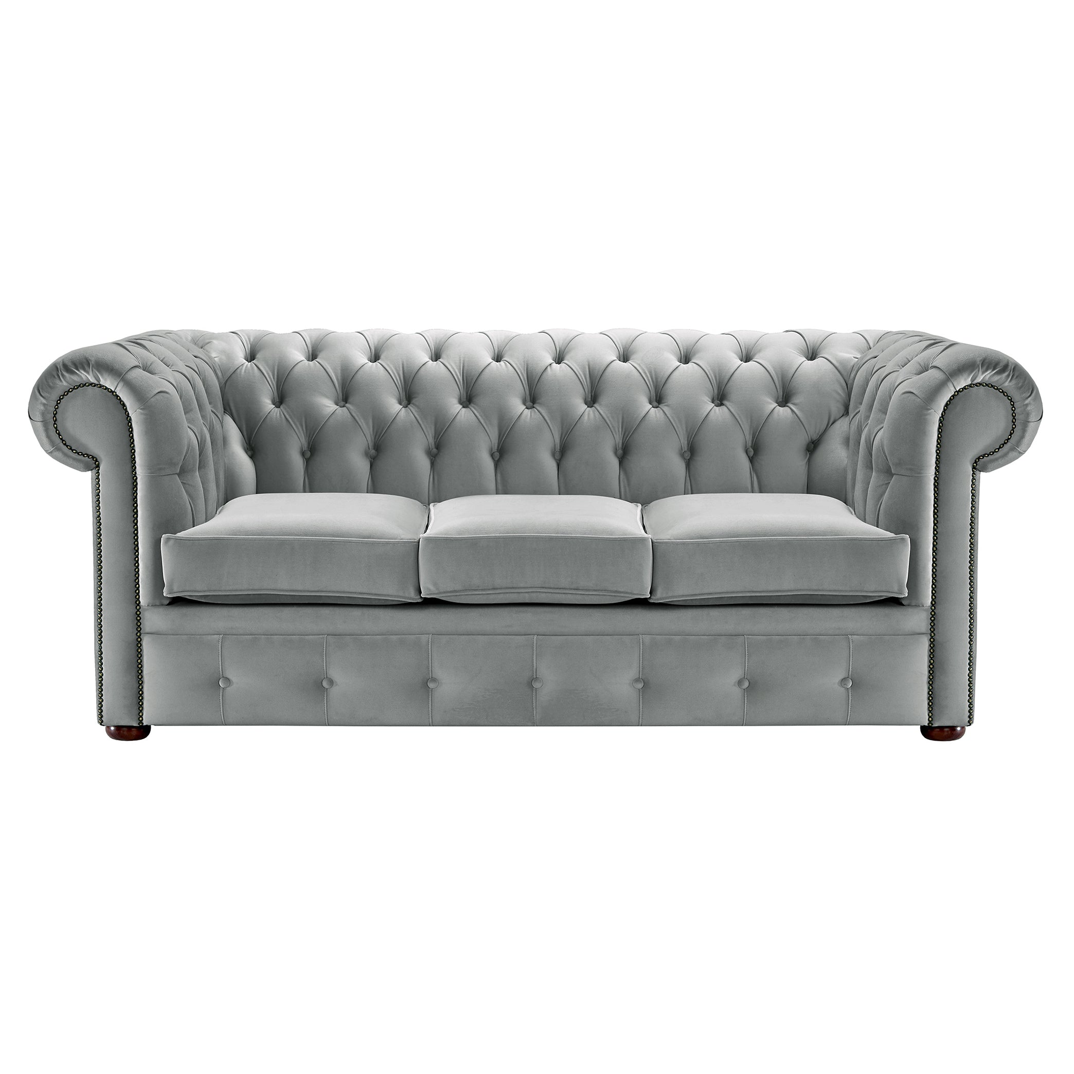 Hemingway Chesterfield Sofa Allure Grey Velvet