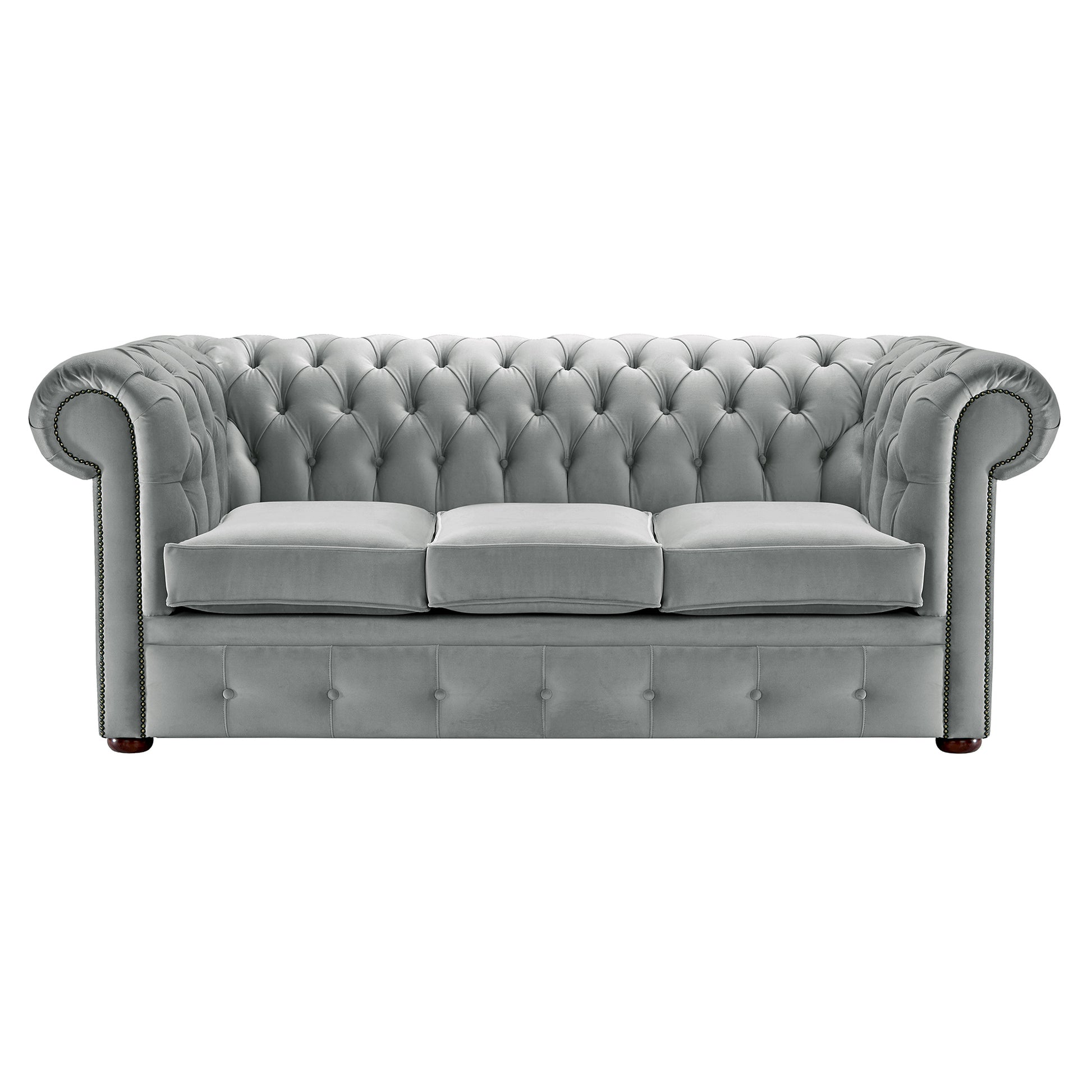 Hemingway Chesterfield Sofa Allure Grey Velvet