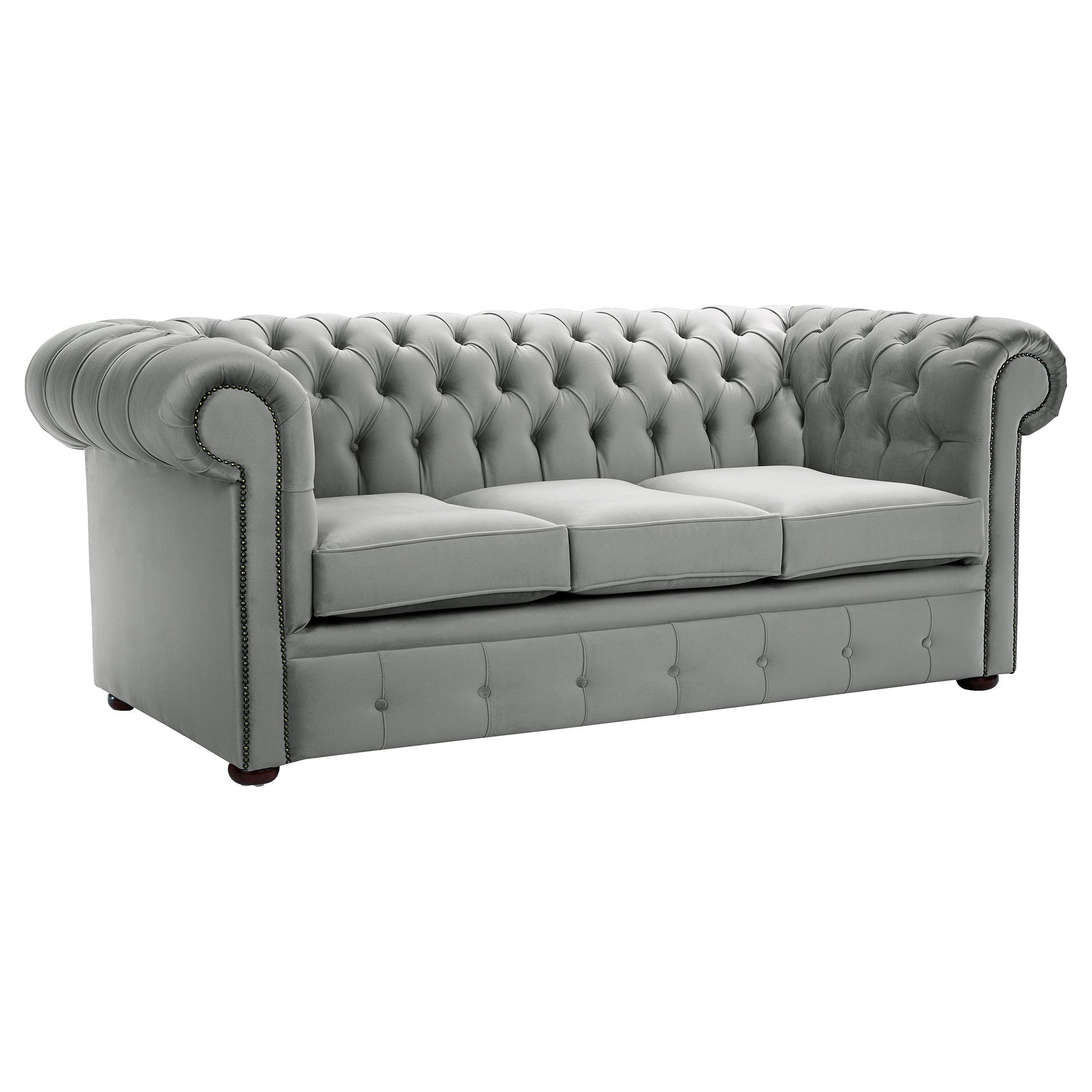 Hemingway Chesterfield Sofa Allure Grey Velvet