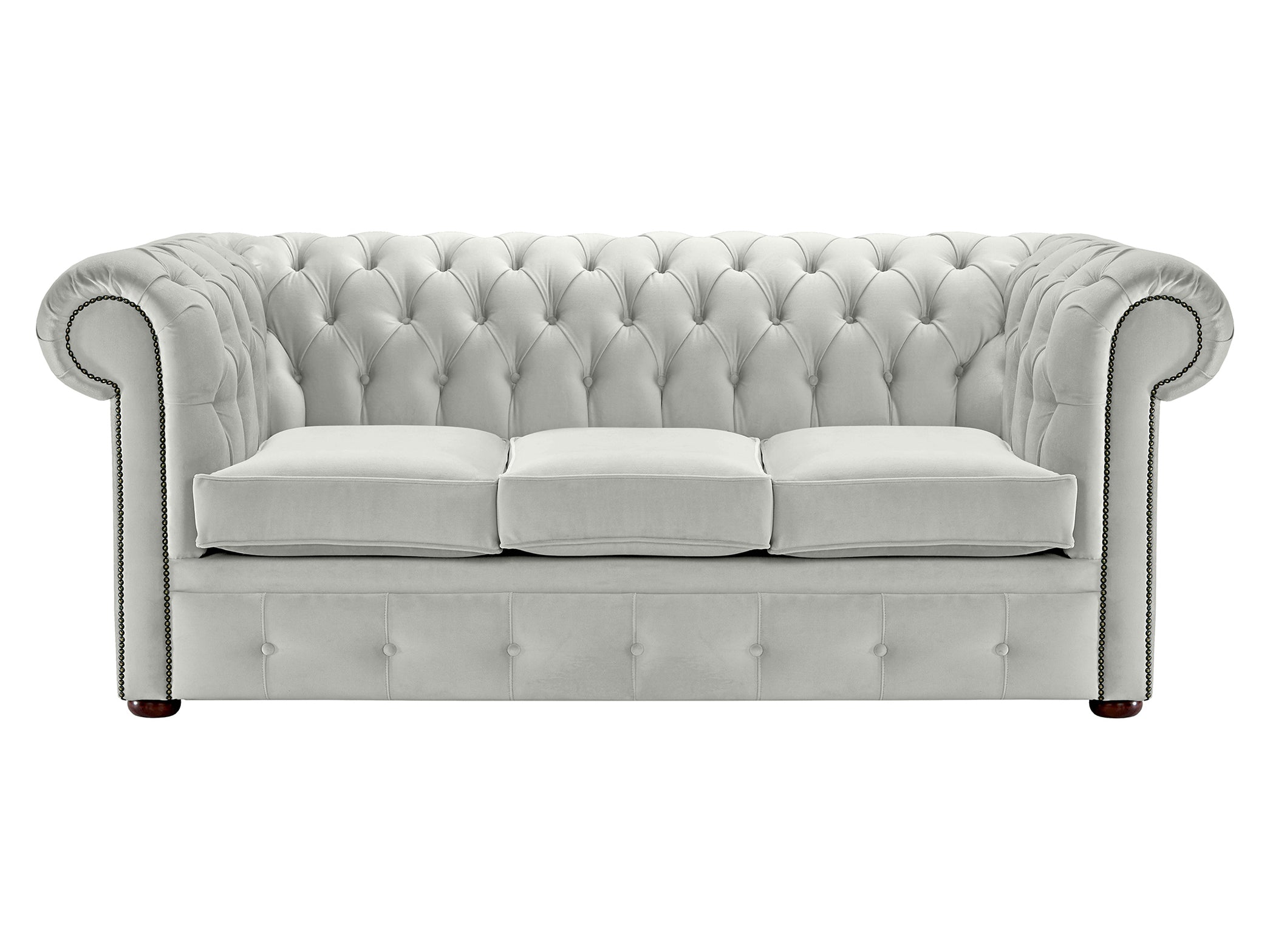 Hemingway Chesterfield Sofa Allure Silver Velvet