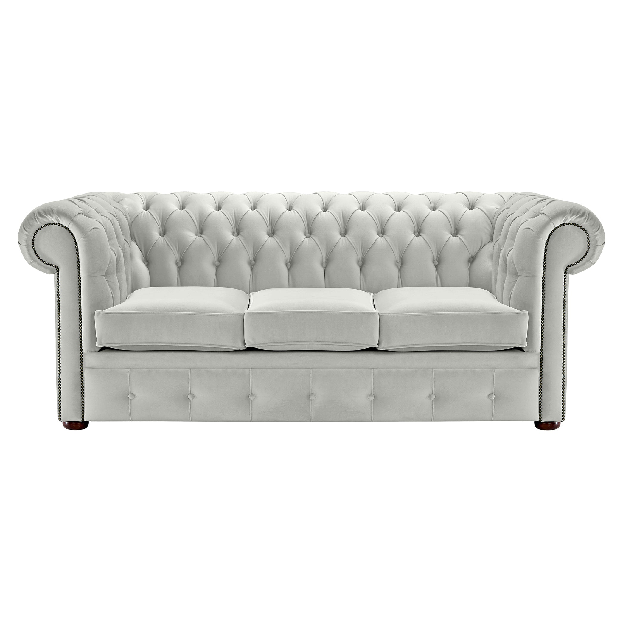 Hemingway Chesterfield Sofa Allure Silver Velvet