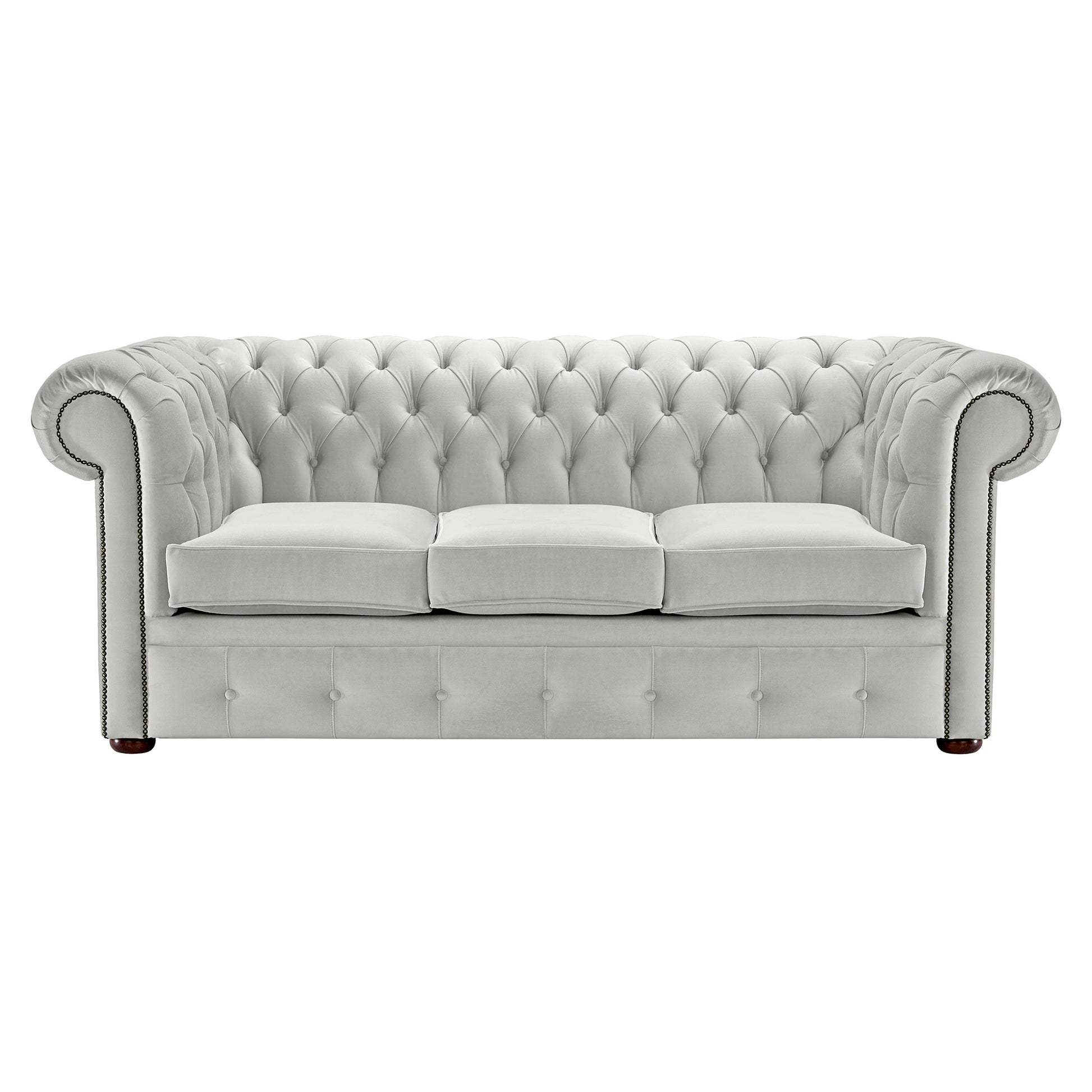 Hemingway Chesterfield Sofa Allure Silver Velvet