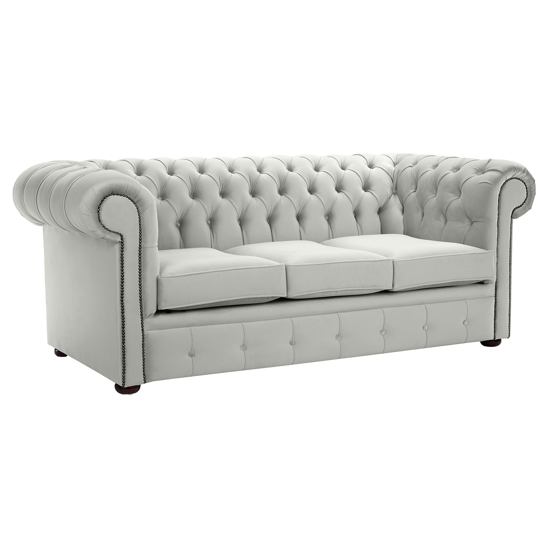 Hemingway Chesterfield Sofa Allure Silver Velvet
