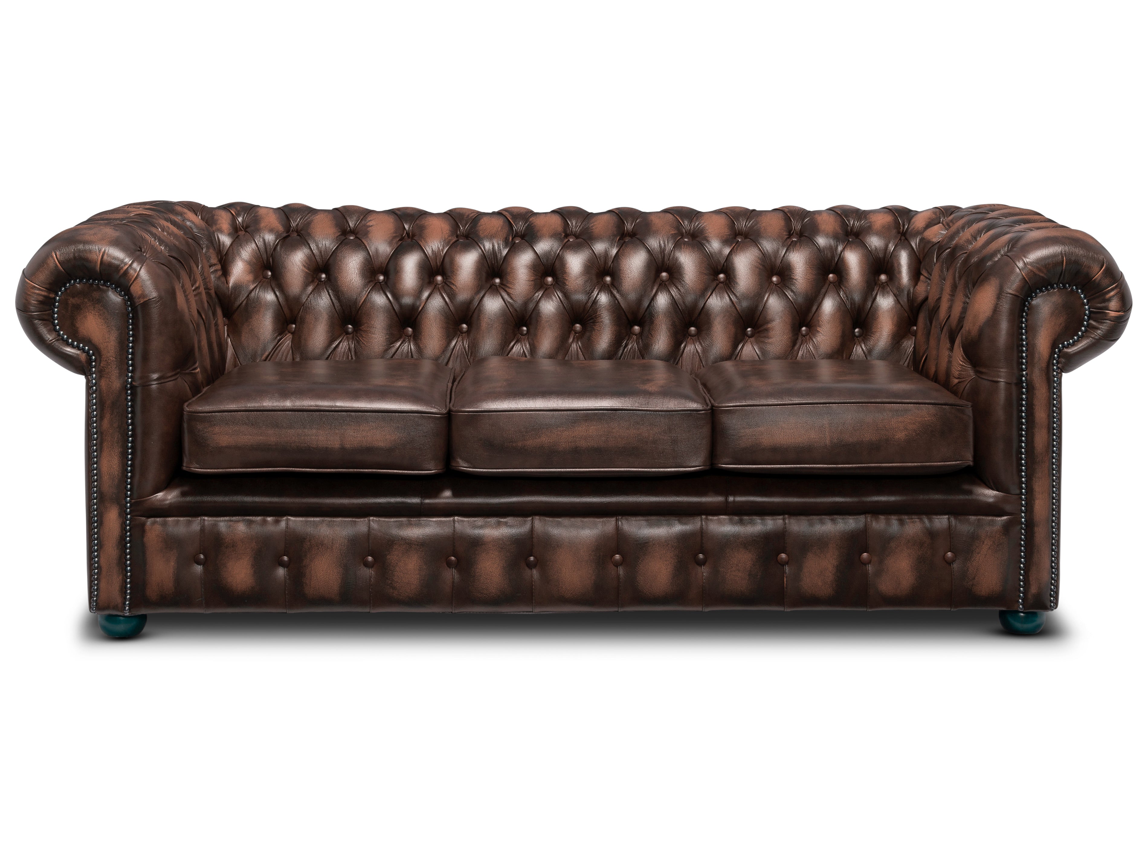 Hemingway Chesterfield Sofa Antique Brown Leather