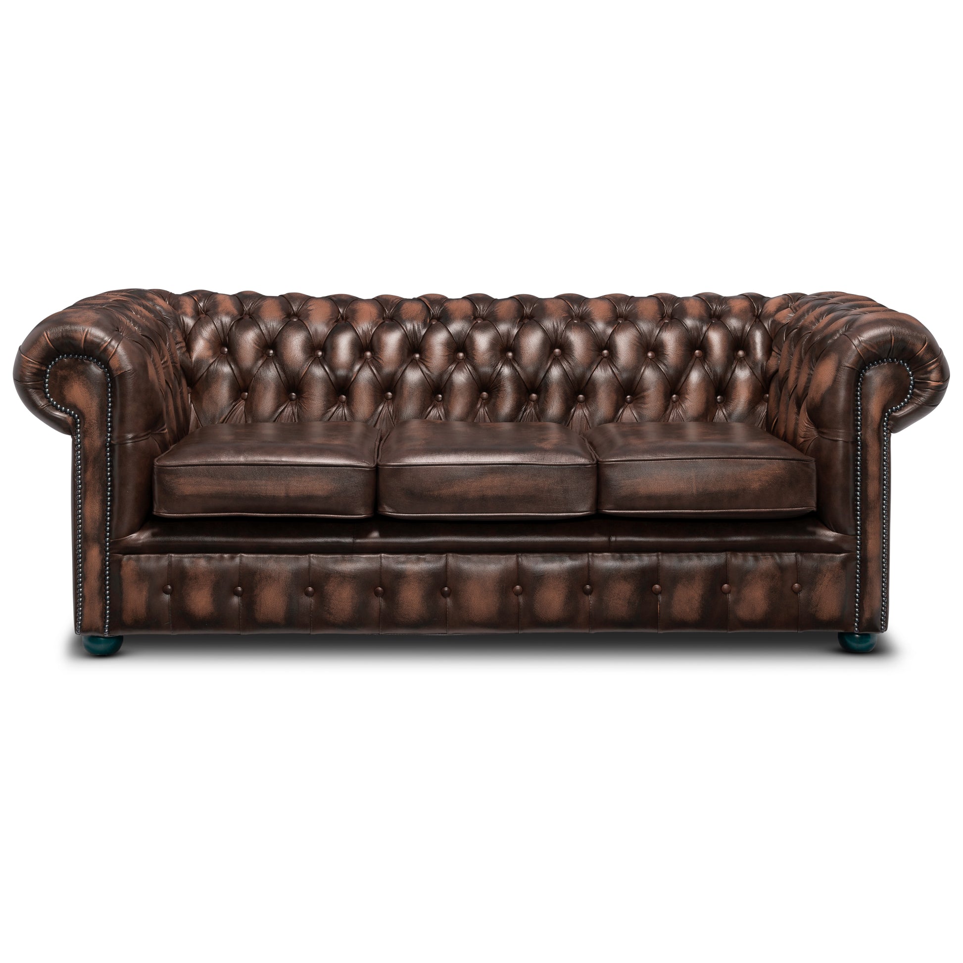 Hemingway Chesterfield Sofa Antique Brown Leather