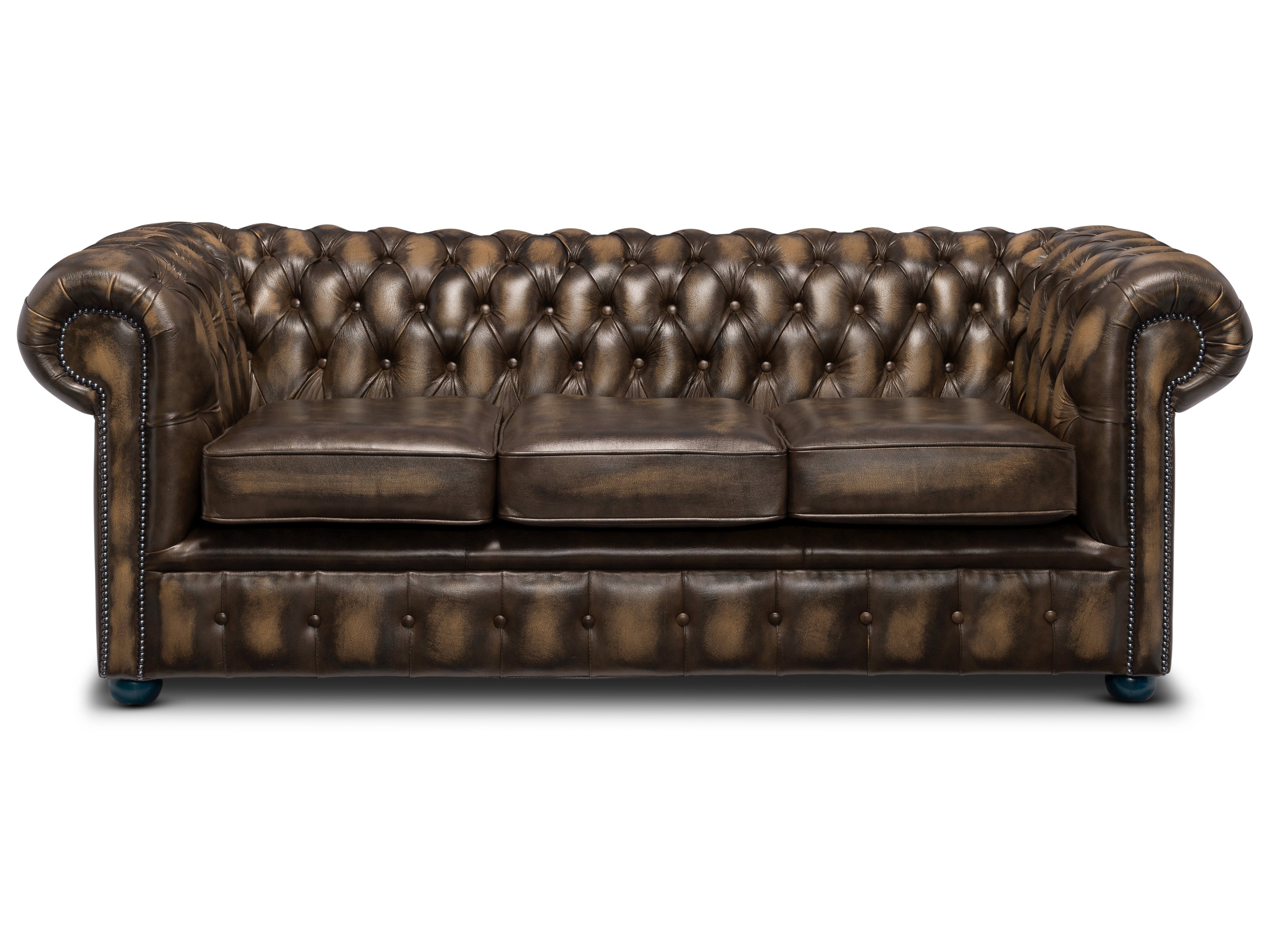 Hemingway Chesterfield Sofa Antique Harvest Gold Leather