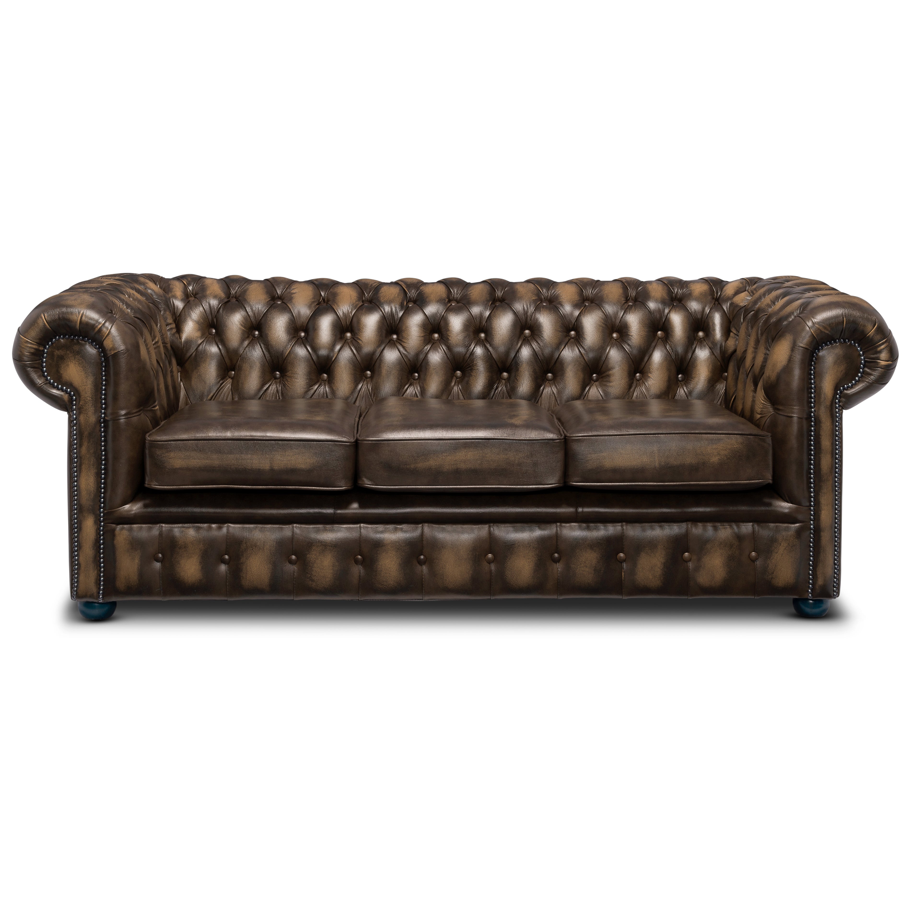 Hemingway Chesterfield Sofa Antique Harvest Gold Leather