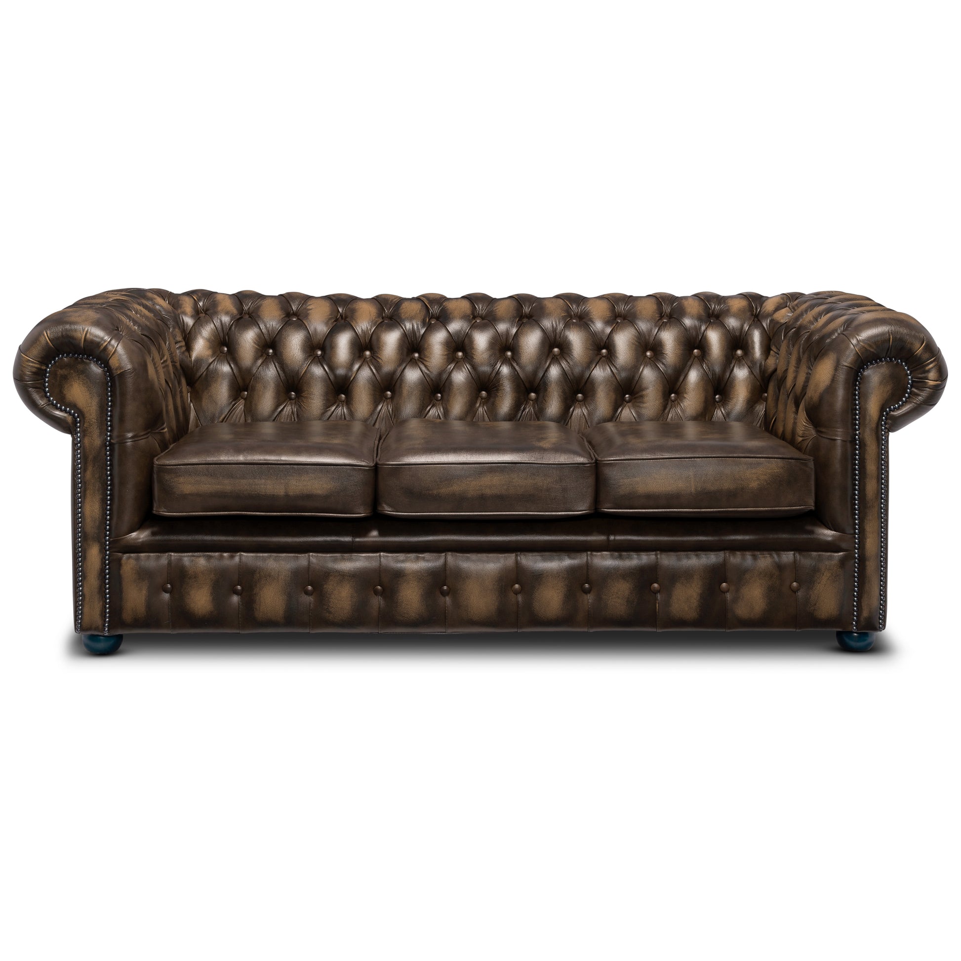 Hemingway Chesterfield Sofa Antique Harvest Gold Leather