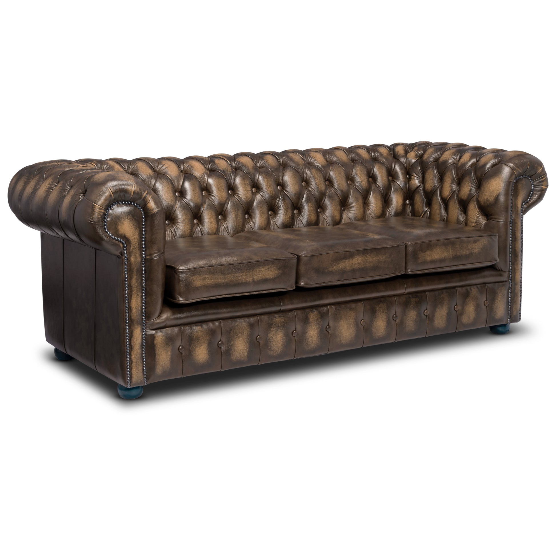 Hemingway Chesterfield Sofa Antique Harvest Gold Leather