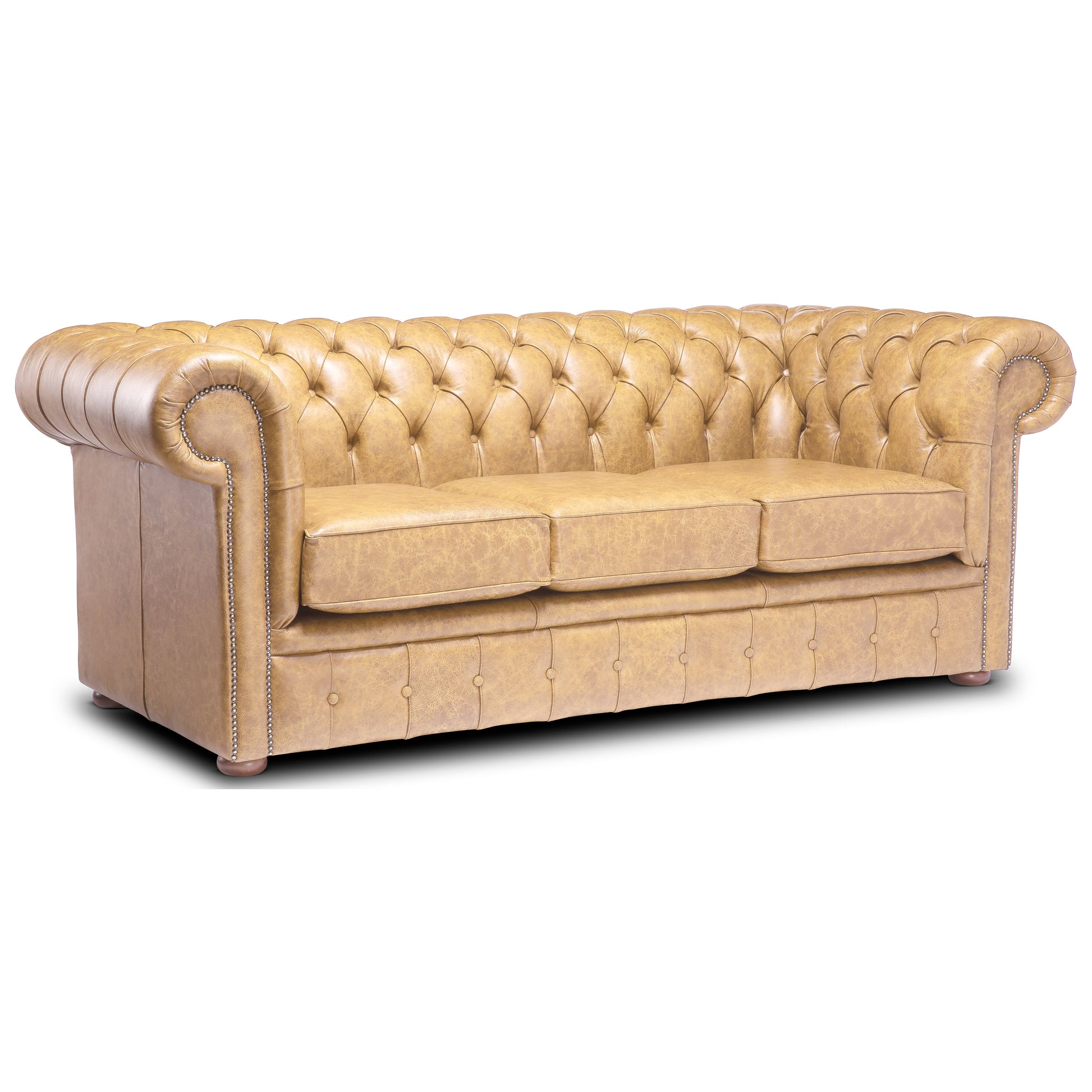 Hemingway Chesterfield Sofa Apache Biscuit Leather