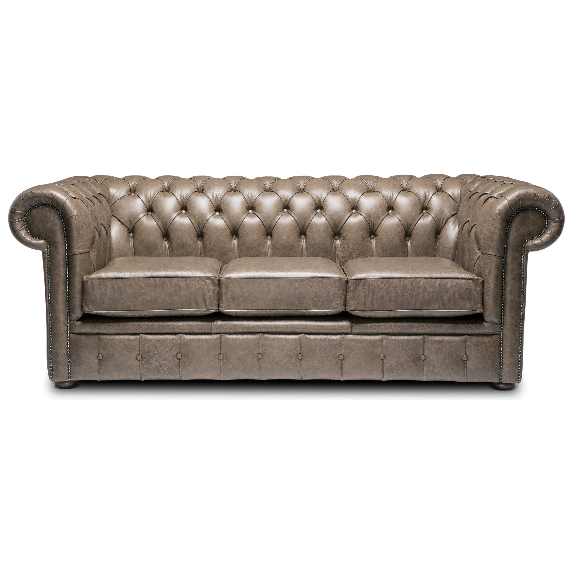 Hemingway Chesterfield Sofa Apache Grey Leather