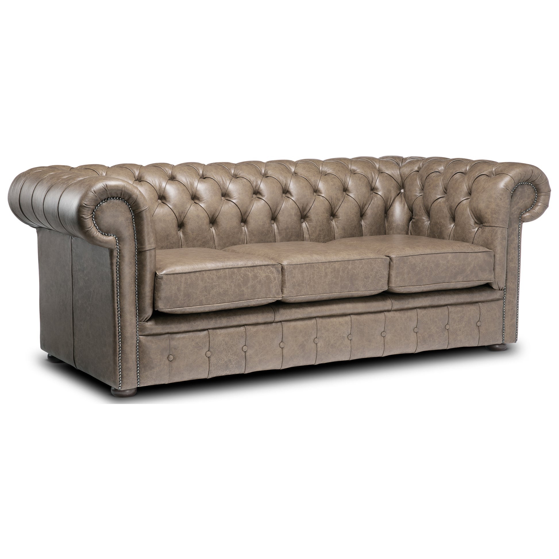 Hemingway Chesterfield Sofa Apache Grey Leather