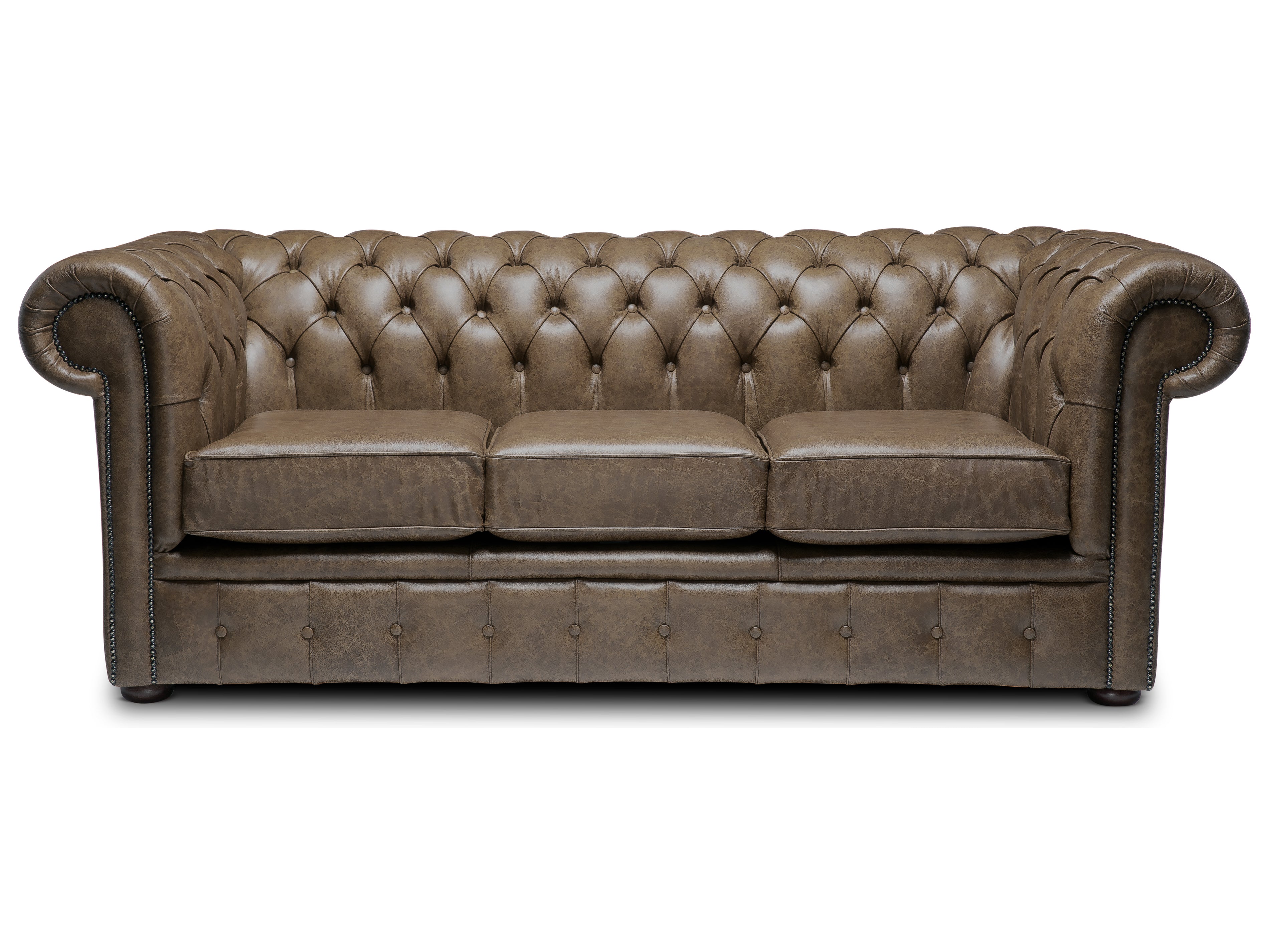 Hemingway Chesterfield Sofa Apache Pewter Leather