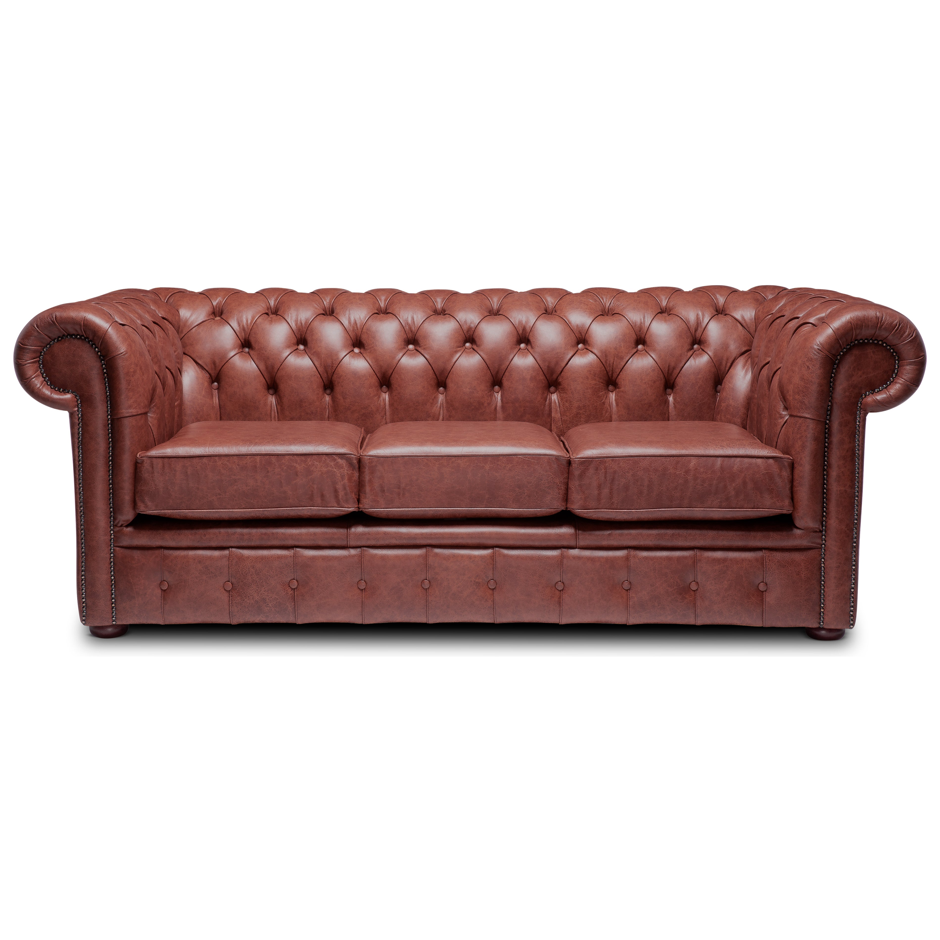Hemingway Chesterfield Sofa Apache Rouge Leather